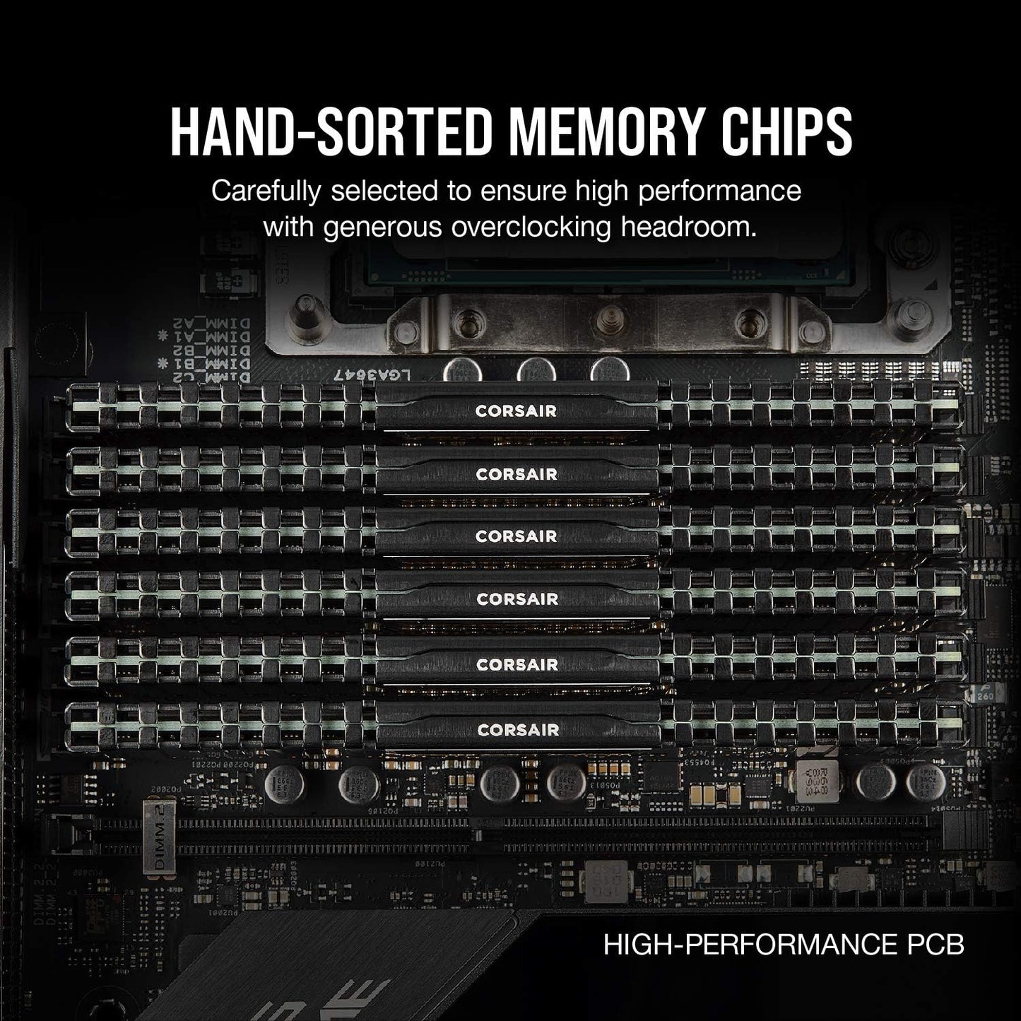 VENGEANCE LPX DDR4 RAM 32GB (2X16Gb) 3200Mhz CL16-20-20-38 1.35V Intel AMD Desktop Computer Memory - Black (CMK32GX4M2E3200C16)