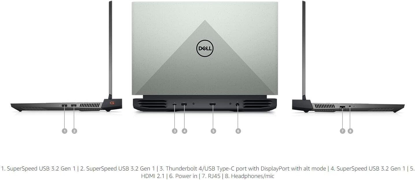 2023  G15 15.6" 120Hz FHD Gaming Laptop 14-Core Intel I7-12700H 32GB DDR5 1TB Nvme SSD NVIDIA Geforce RTX 3060 6GB GDDR6 Thunderbolt4 HDMI2.1 WIFI AX RJ-45 Backlit KB Spector Green Windows 11 Home