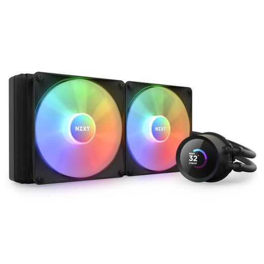 Kraken 280 RGB - RL-KR280-B1 - 280Mm AIO CPU Liquid Cooler - Customizable 1.54" Square LCD Display for Images, Performance Metrics - High-Performance Pump - 2 X F140 RGB Core Fans - Black