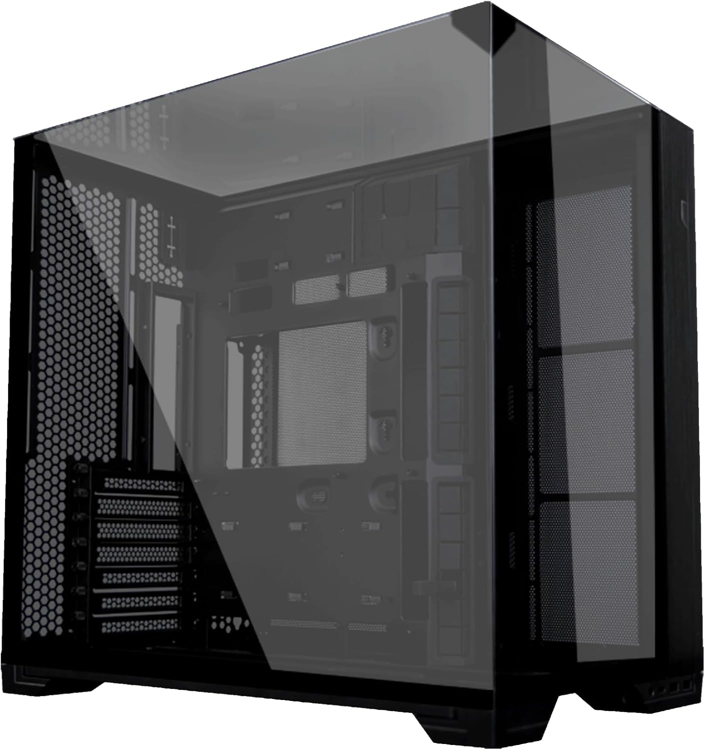 O11 Vision Compact Black-Steel-Tempered Glass ATX Mid Tower Computer Case-Back Connect Support-O11Vpx