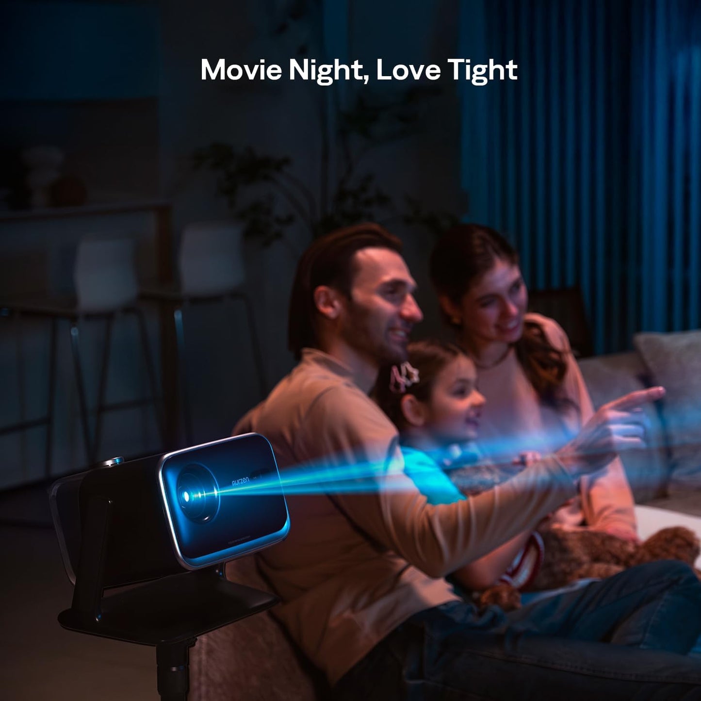 BOOM Mini Google TV Smart Projector with Wifi and Bluetooth, 4K Supported Outdoor & Home Movie Projector with 20W Speakers Doiby Audio, Real-Time Focus & Keystone, 500 ANSI Lumens, Black