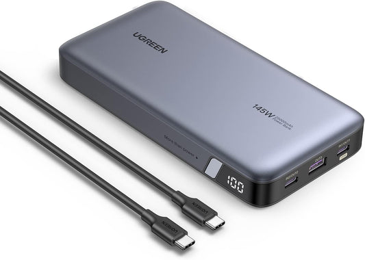 Power Bank 25,000Mah 145W Laptop Portable Charger, Nexode 3-Port USB C PD Battery Pack, for Macbook Pro/Air, Dell XPS, Iphone 16/15/14, Galaxy S24, Steam Deck, Ipad, and More