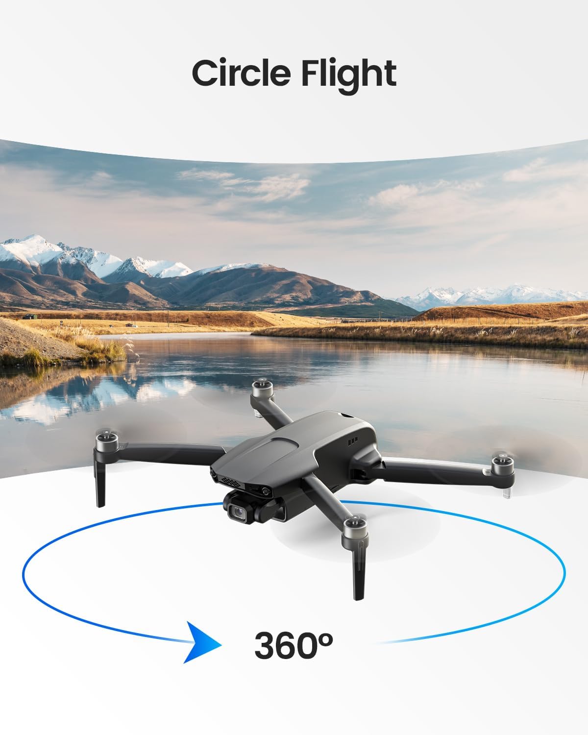 HT70 3 Axis Brushless Gimbal GPS Drones with Camera for Adults 4K; FAA Compliant FPV RC Quadcopter Drone with 4K/30FPS Video, 10000Ft Range, Quickshot, Night Vision, Follow Me, Auto Return