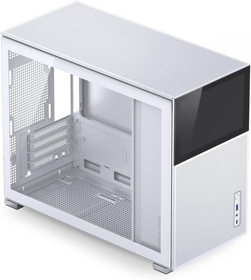D31 MESH SC White Micro Computer Case with Screen, M-ATX/ITX Mainboard/Support RTX 4090(335-400Mm) GPU 360/280Aio,Power ATX/SFX: 100Mm-220Mm Multiple Tool-Free Design Pc Case