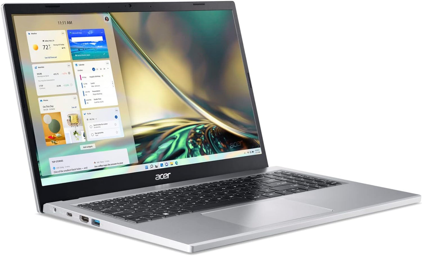 Aspire 3 A315-24PT-R0UX Slim Laptop, 15.6" Full HD IPS Touch Display, AMD Ryzen 5 7520U Quad-Core Processor, AMD Radeon Graphics, 16GB LPDDR5, 512GB Nvme SSD, Wi-Fi 6, Windows 11 Home