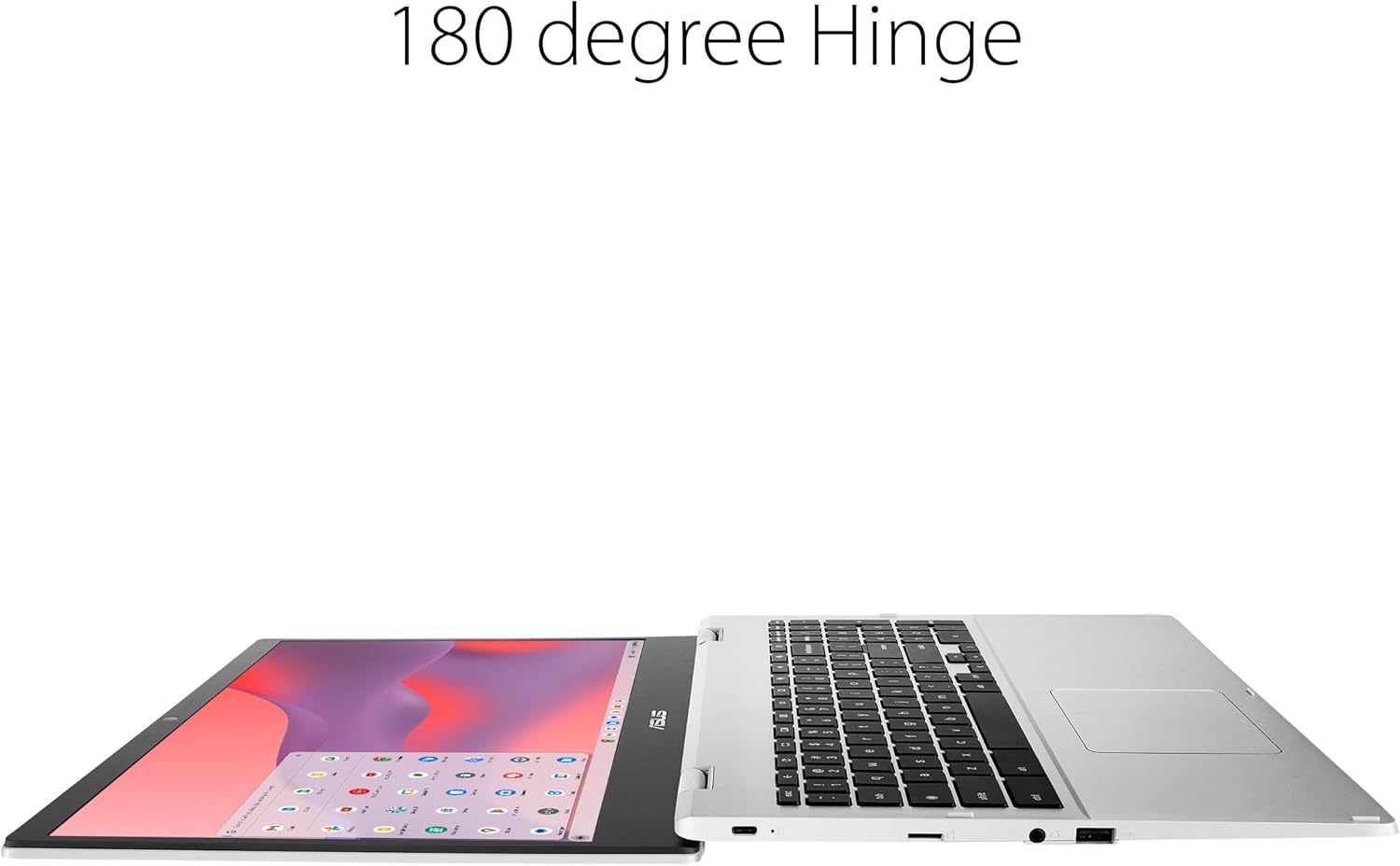 Chromebook CX1, 15.6" FHD Nanoedge Display, Intel Celeron N4500 Processor, 64GB Emmc Storage, 8GB RAM, Chromeos, Transparent Silver, CX1500CKA-AS84F