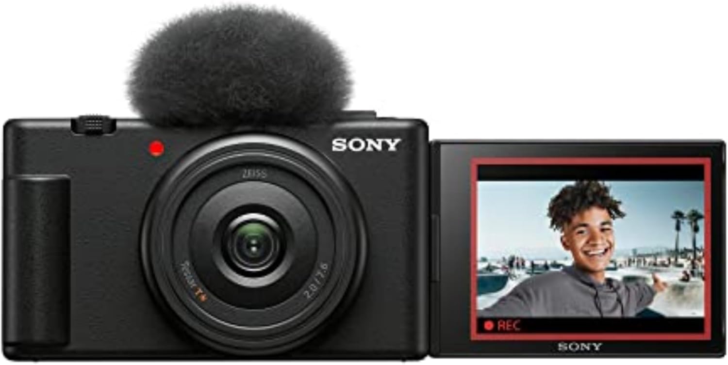ZV-1F Vlog Camera for Content Creators and Vloggers Black