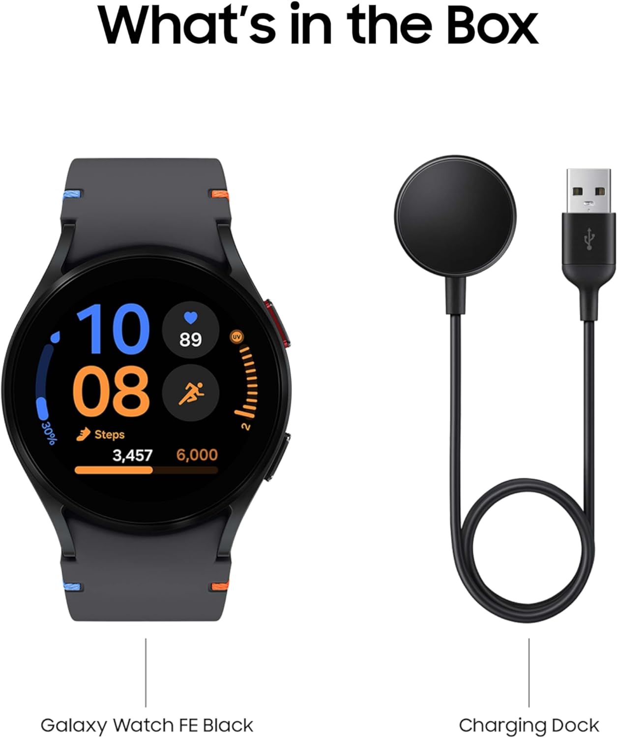 Galaxy Watch FE 40Mm Bluetooth AI Smartwatch W/Fitness Tracking, BIA Sensor, Personalized HR Zones, Heart Rate Tracker, Sleep Monitor, 2024, Black [US Version, 1Yr Manufacturer Warranty]