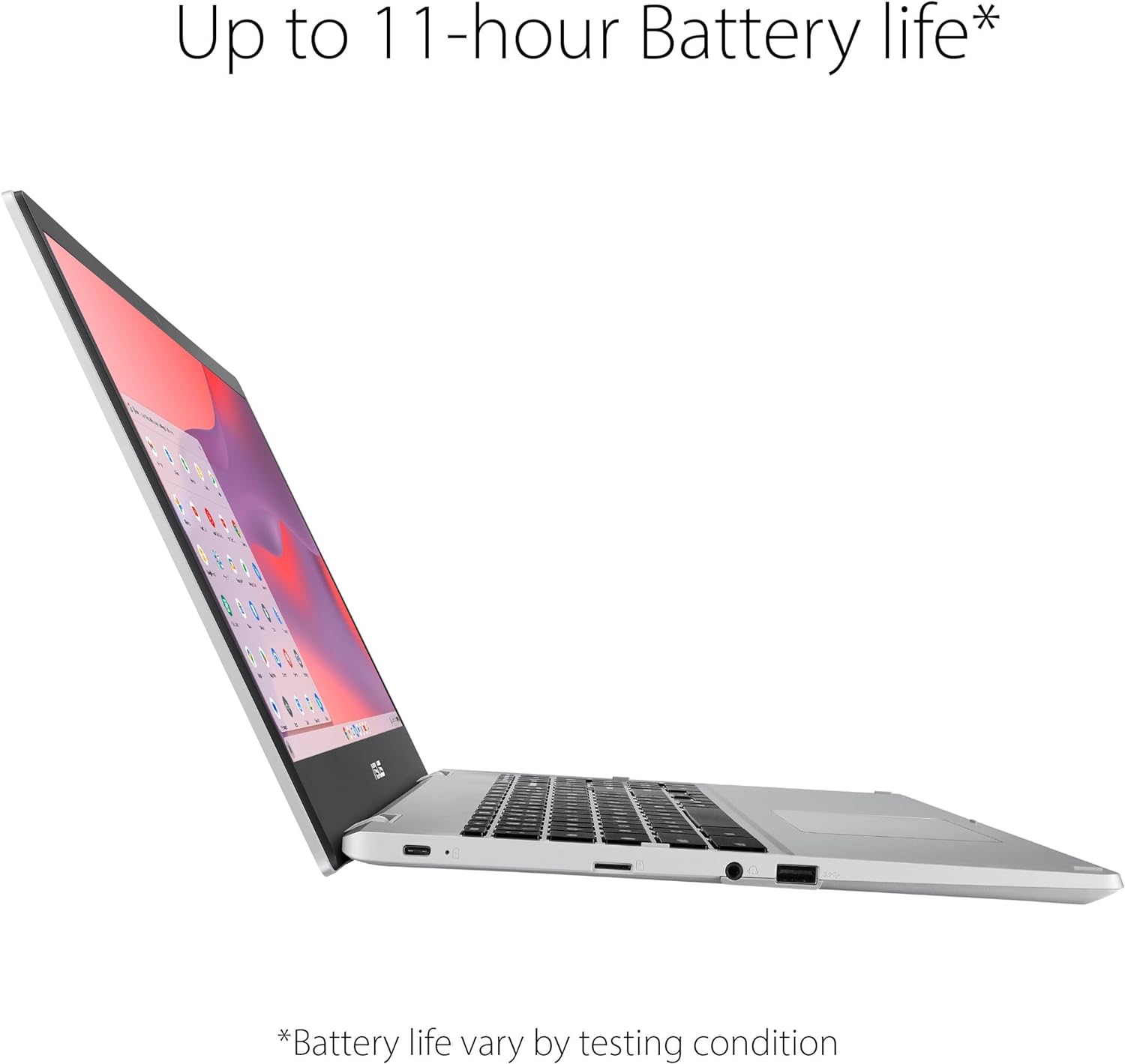 Chromebook CX1, 15.6" FHD Nanoedge Display, Intel Celeron N4500 Processor, 64GB Emmc Storage, 8GB RAM, Chromeos, Transparent Silver, CX1500CKA-AS84F