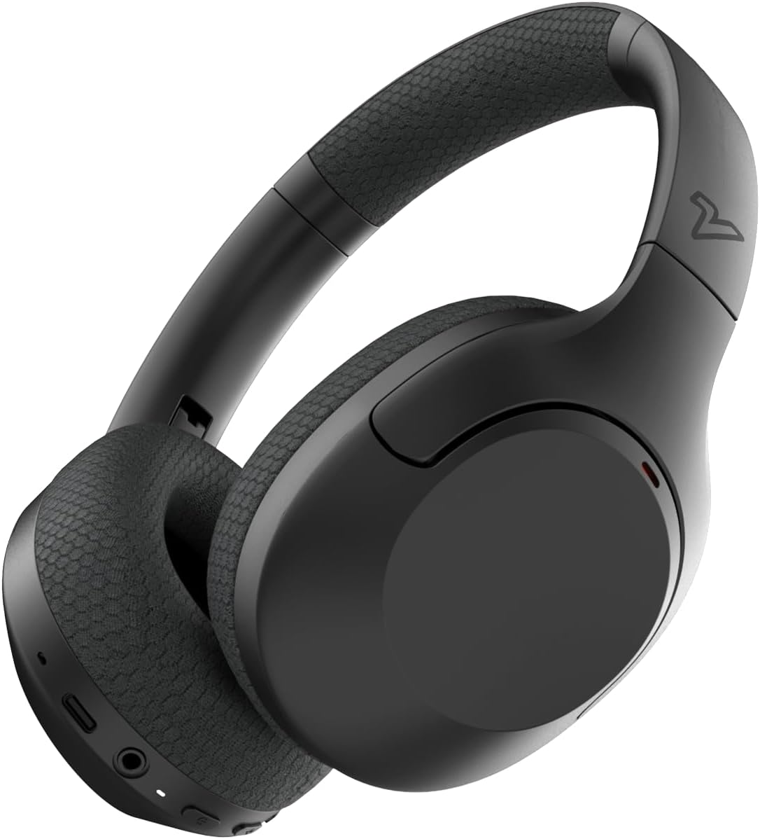 Hyper Pro Adaptive Active Noise Cancelling Headphones, Wireless Bluetooth over Ear Headphones with Mic, 60H Playtime, Comfort Mesh Ear Cushions, Deep Bass Hi-Res Audio, Custom EQ (Black)