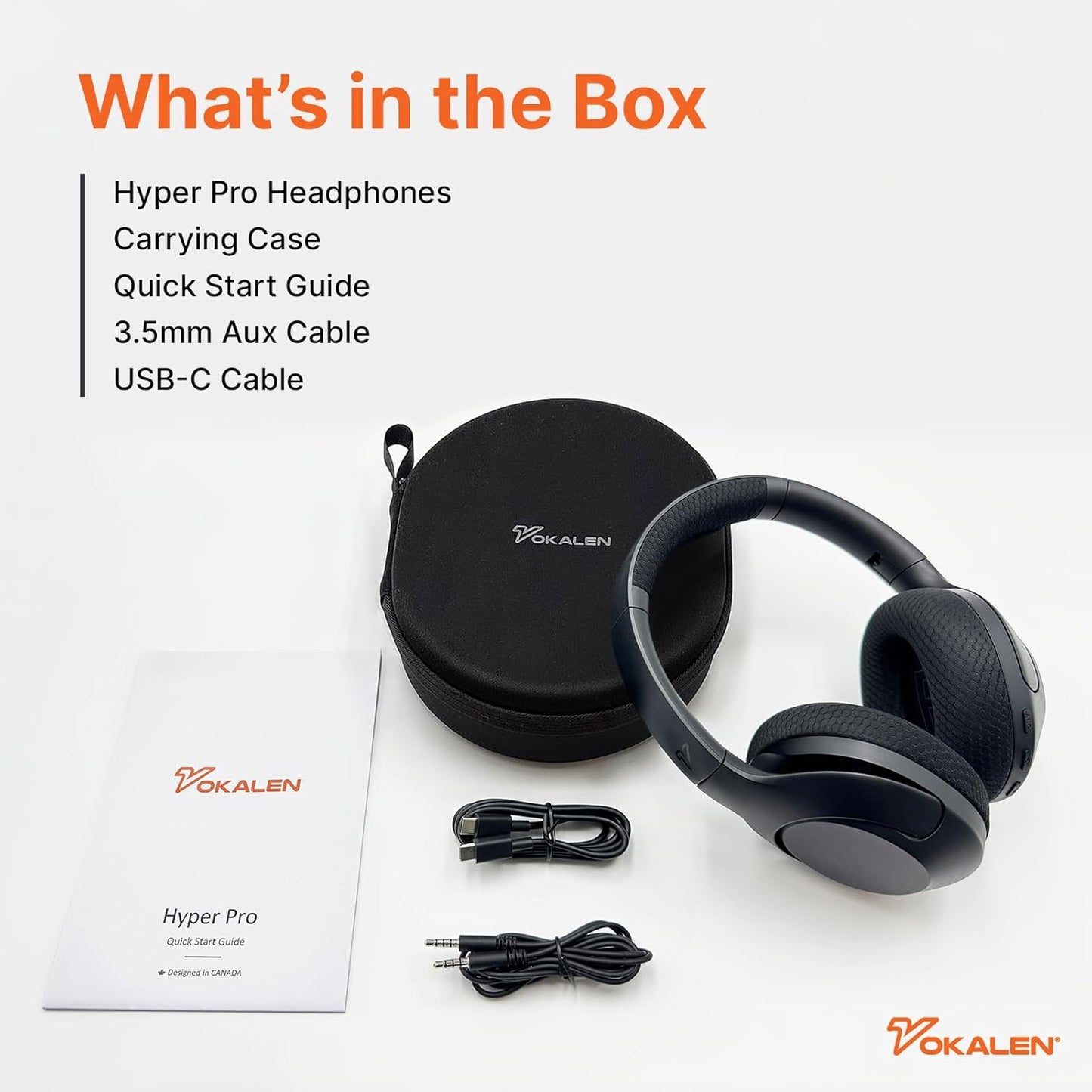 Hyper Pro Adaptive Active Noise Cancelling Headphones, Wireless Bluetooth over Ear Headphones with Mic, 60H Playtime, Comfort Mesh Ear Cushions, Deep Bass Hi-Res Audio, Custom EQ (Black)