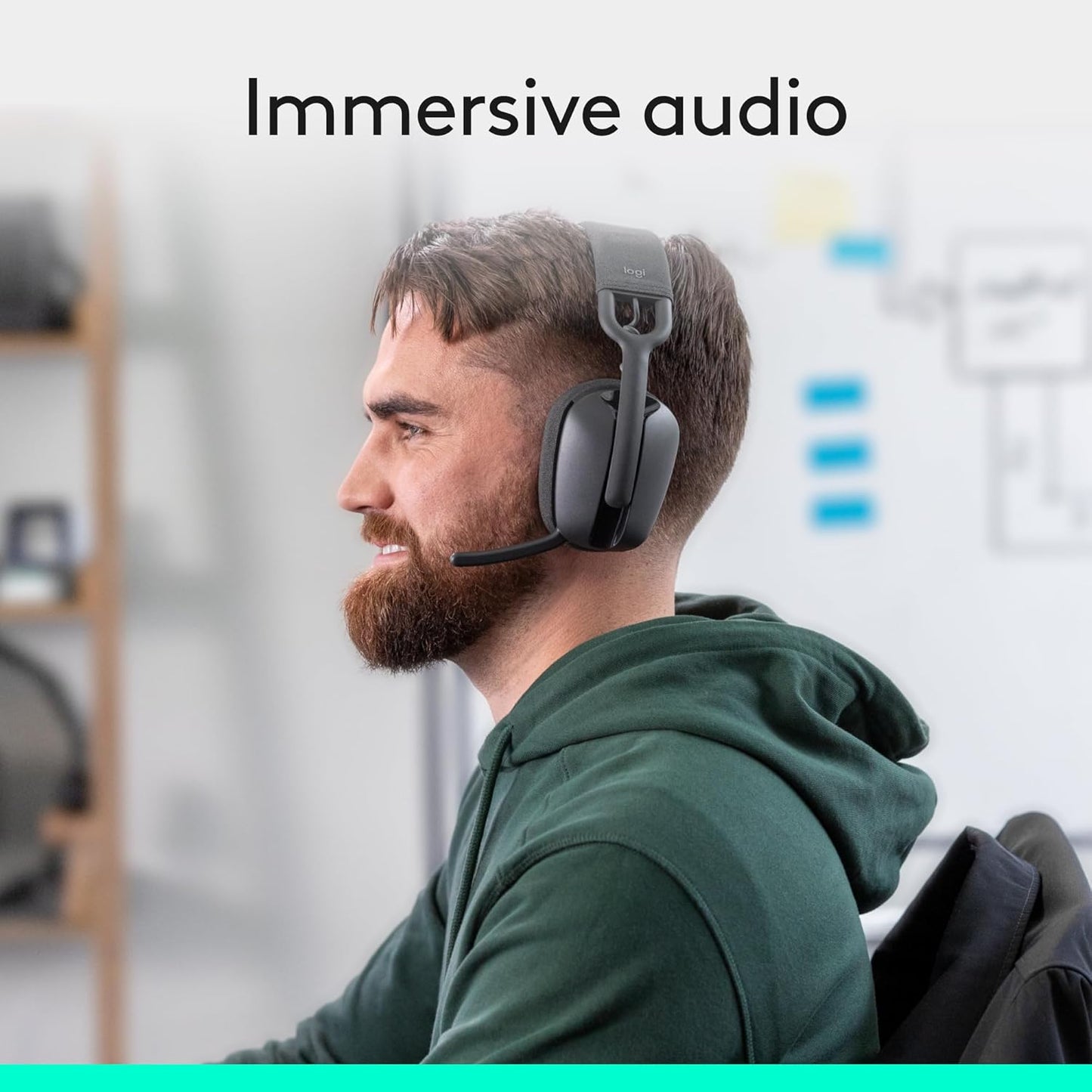 Zone Vibe 100 Lightweight Wireless over Ear Headphones with Noise Canceling Microphone, Advanced Multipoint Bluetooth Headset, Works with Teams, Google Meet, Zoom, Mac/Pc - Graphite