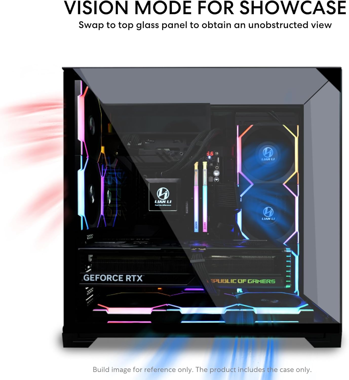 O11 Vision Compact Black-Steel-Tempered Glass ATX Mid Tower Computer Case-Back Connect Support-O11Vpx