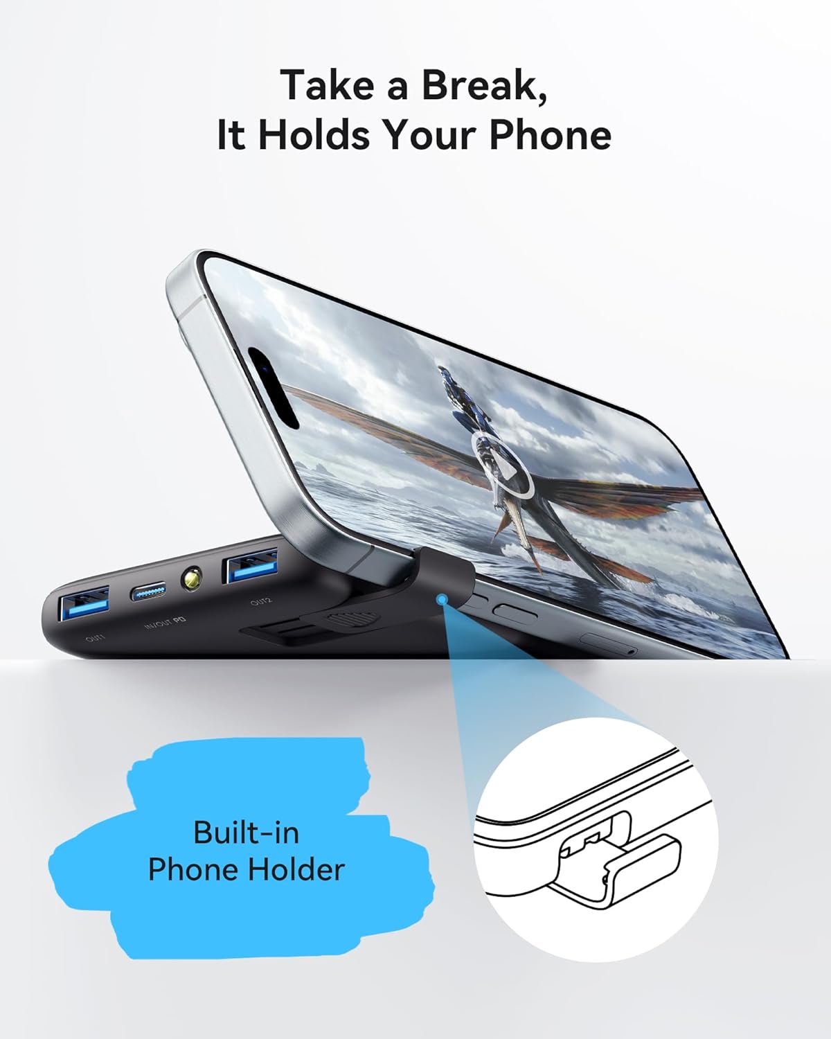 Portable Charger, Slimmest Fast Charging 10000Mah USB C In/Out Power Bank, 22.5W PD3.0 QC4+ Battery Pack, Portable Phone Charger for Iphone 16 15 14 13 12 Pro Samsung S22 S21 Google Airpods Ipad