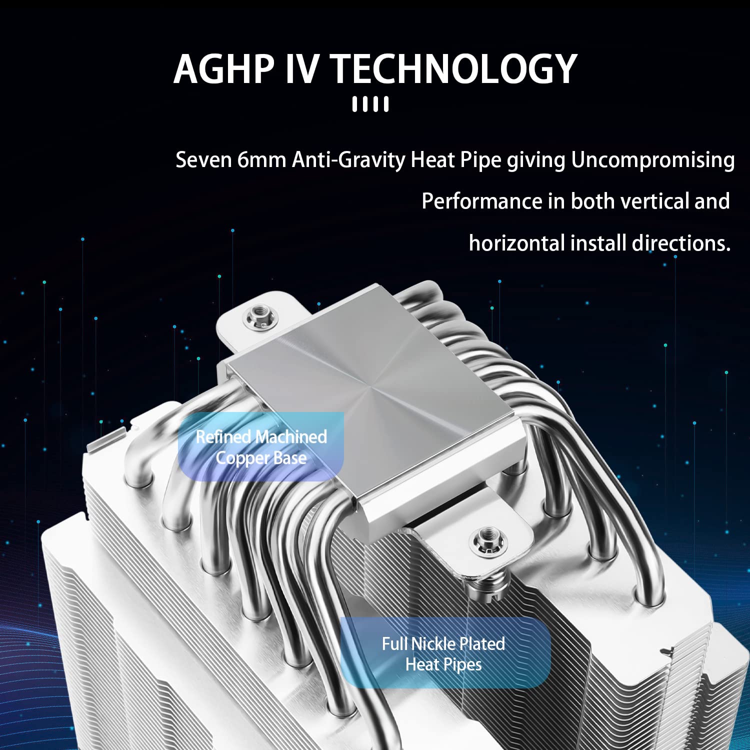 PS120SE ARGB CPU Air Cooler, 7 Heat Pipes CPU Cooler,Dual 120Mm TL-C12B-S V2 PWM Fan, AGHP 4.0 Technilogy, S-FDB Bearing, for AMD AM4 Am5/Intel 1700/1150/1151/1200, PC Cooler