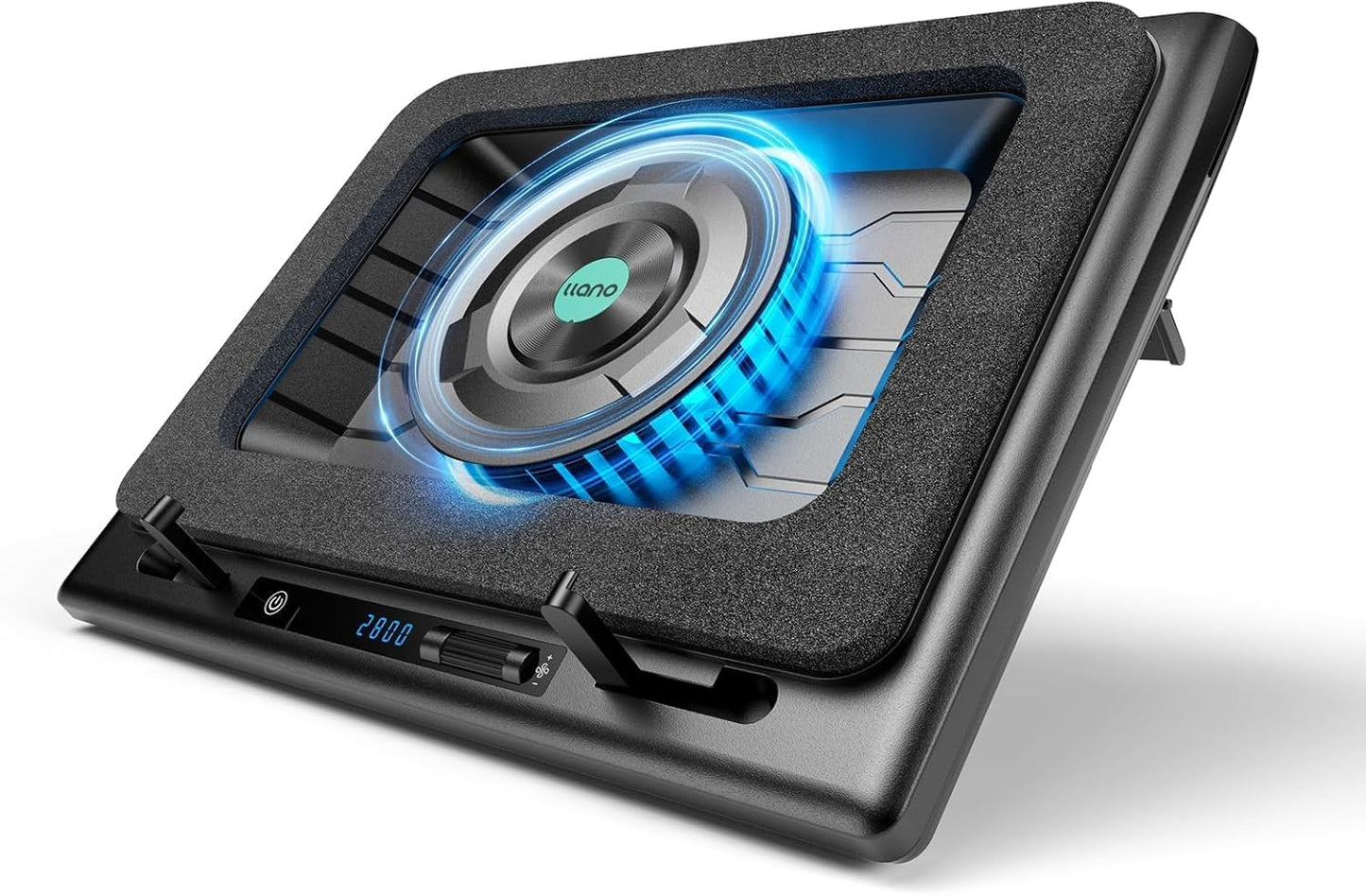 Laptop Cooling Pad, Gaming Laptop Cooler with Powerful Turbo Cooling Fan(5.5Inch Diameter), Infinitely Variable Speed, Touch Control, 3-Port USB A, Sealed Foam for Fast Cooling Laptop 15.6-21In
