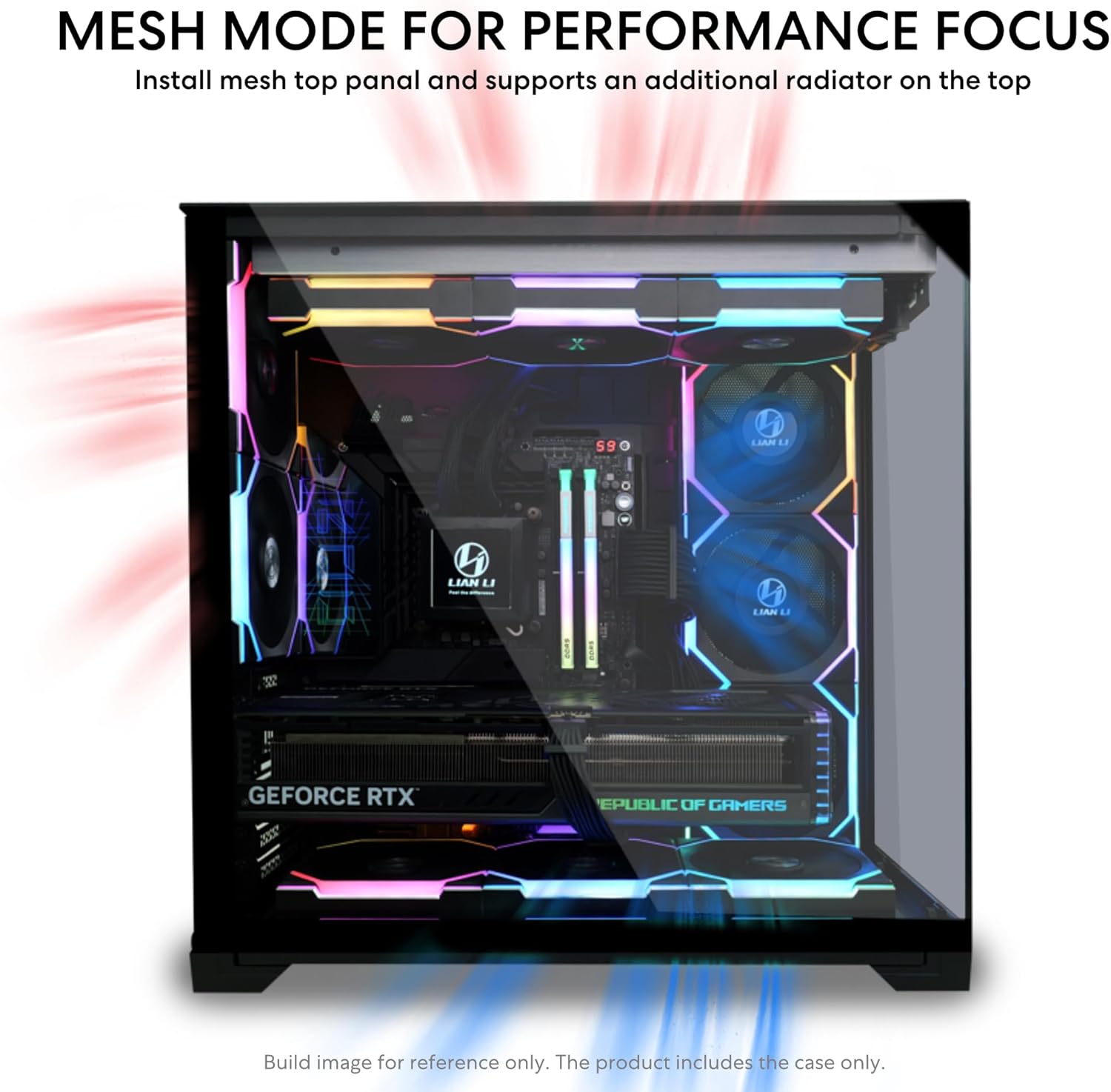 O11 Vision Compact Black-Steel-Tempered Glass ATX Mid Tower Computer Case-Back Connect Support-O11Vpx
