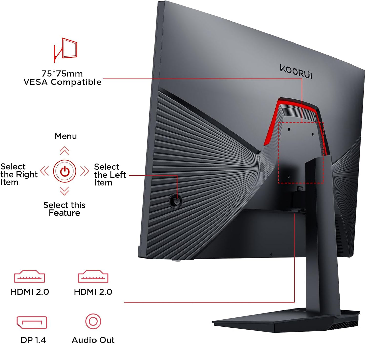 Gaming Monitor, 24" Fast IPS Computer Monitor, 200Hz FHD HDR400 Display, 1Ms PC Screen, 90% DCI-P3 Color Gamut, Adaptive Sync, Ultra Slim Frame, VESA Mountable, HDMI 2.0, DP 1.4, G2411P
