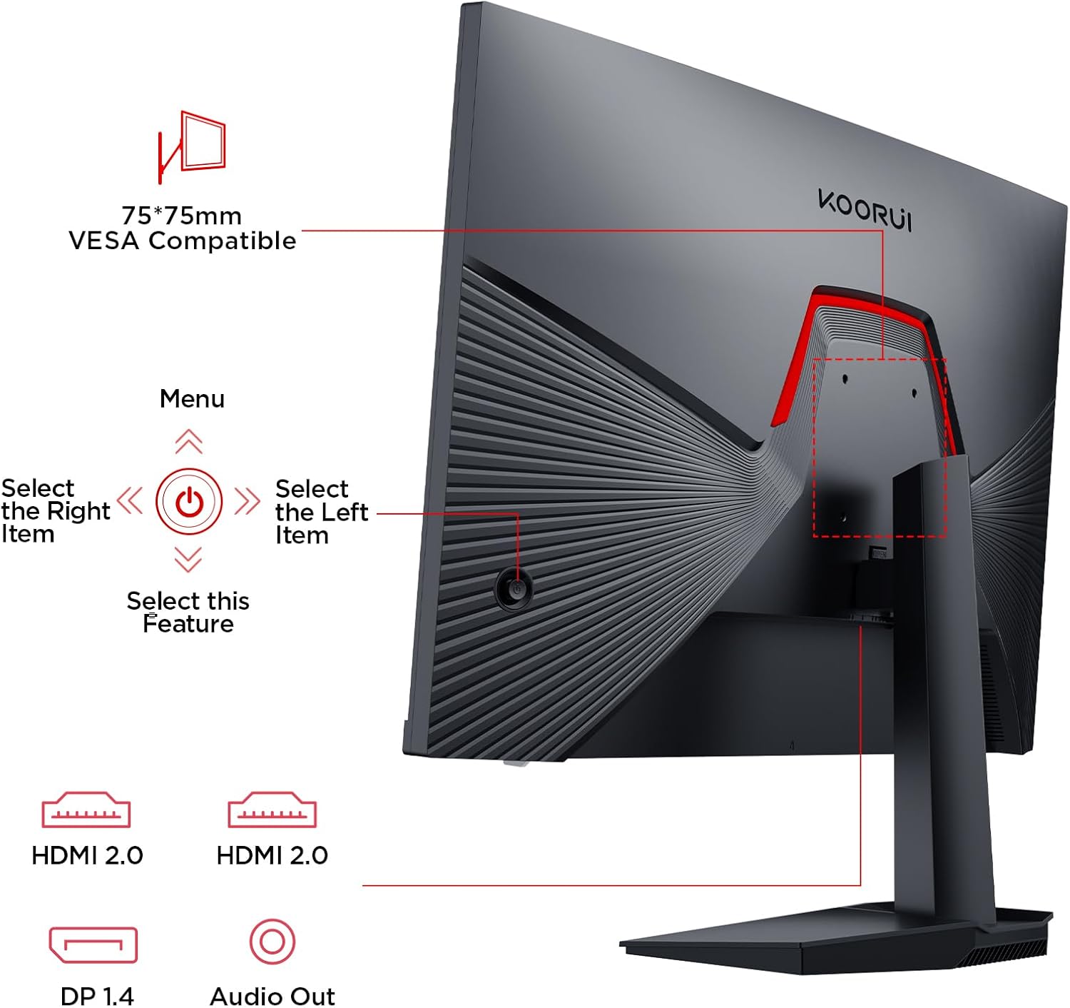Gaming Monitor, 24" Fast IPS Computer Monitor, 200Hz FHD HDR400 Display, 1Ms PC Screen, 90% DCI-P3 Color Gamut, Adaptive Sync, Ultra Slim Frame, VESA Mountable, HDMI 2.0, DP 1.4, G2411P
