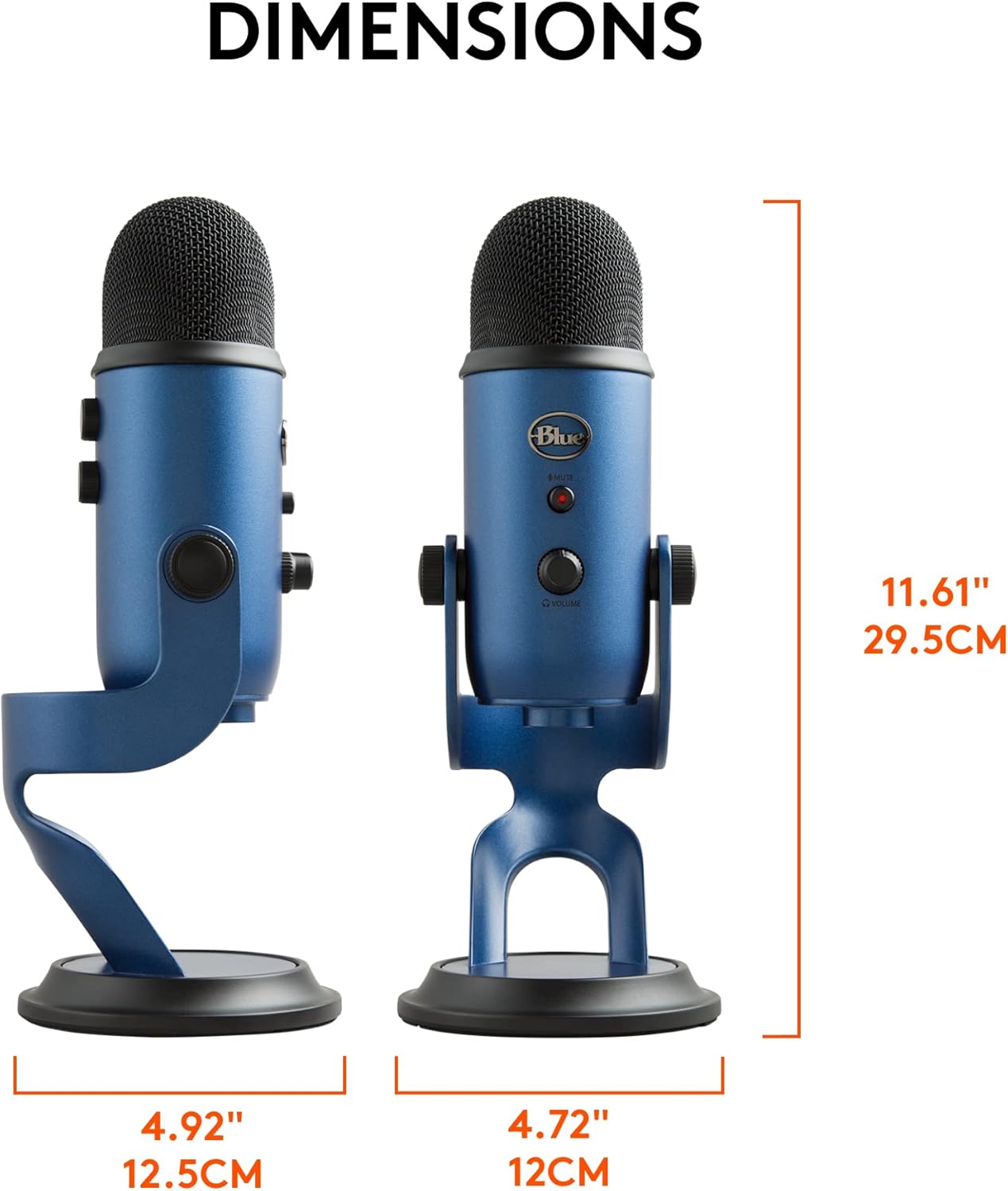Logitech Creators  Yeti USB Microphone for Gaming, Streaming, Podcast, Youtube, Discord, PC, Studio Sound, Plug & Play-Midnight