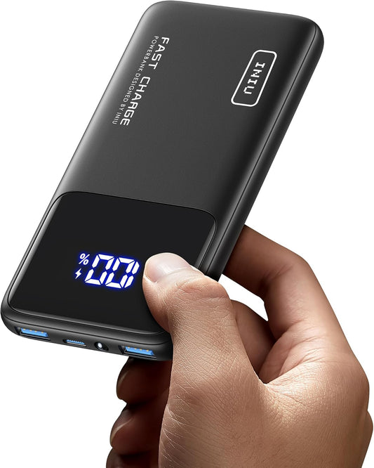 Portable Charger, Slimmest Fast Charging 10000Mah USB C In/Out Power Bank, 22.5W PD3.0 QC4+ Battery Pack, Portable Phone Charger for Iphone 16 15 14 13 12 Pro Samsung S22 S21 Google Airpods Ipad