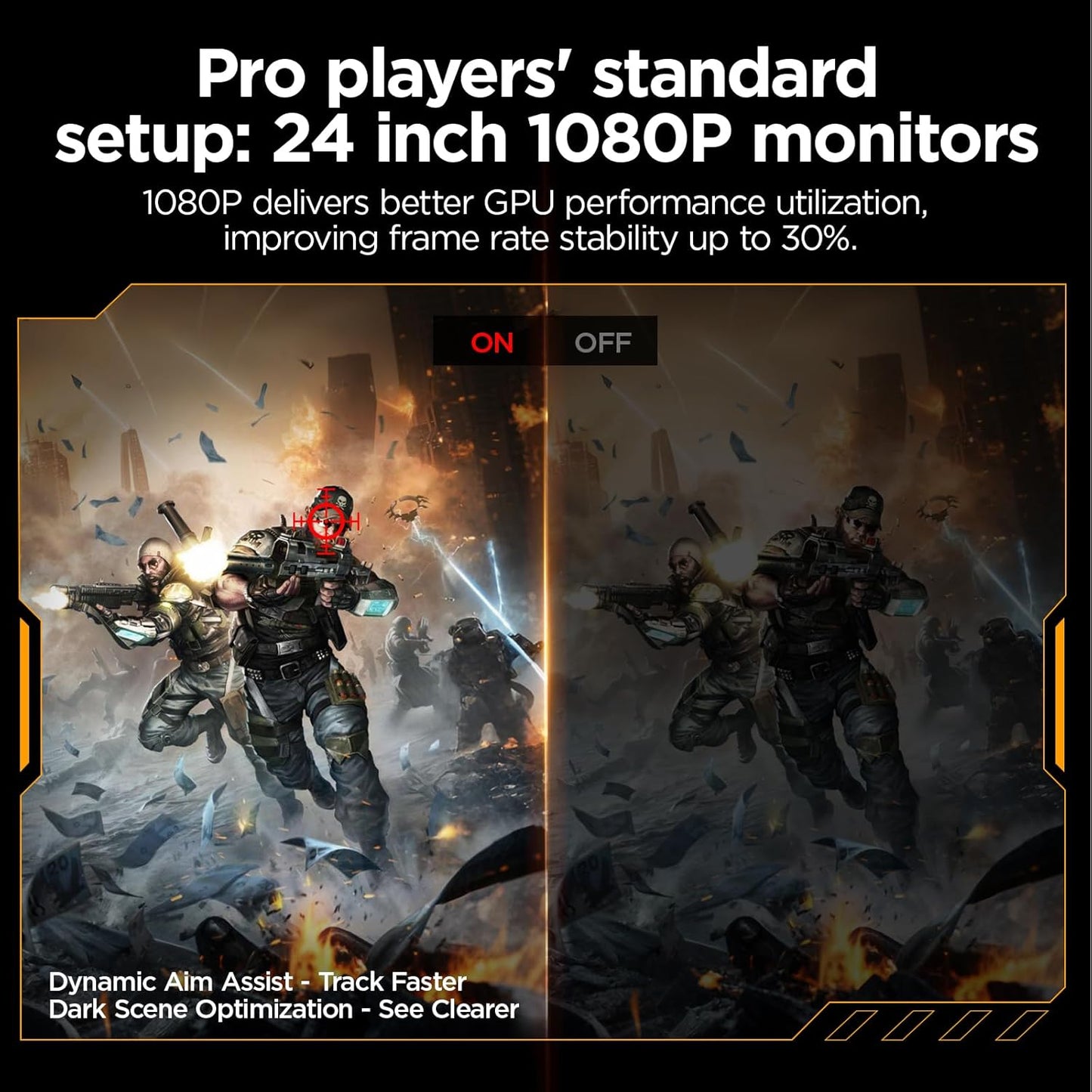 Gaming Monitor, 24" Fast IPS Computer Monitor, 200Hz FHD HDR400 Display, 1Ms PC Screen, 90% DCI-P3 Color Gamut, Adaptive Sync, Ultra Slim Frame, VESA Mountable, HDMI 2.0, DP 1.4, G2411P