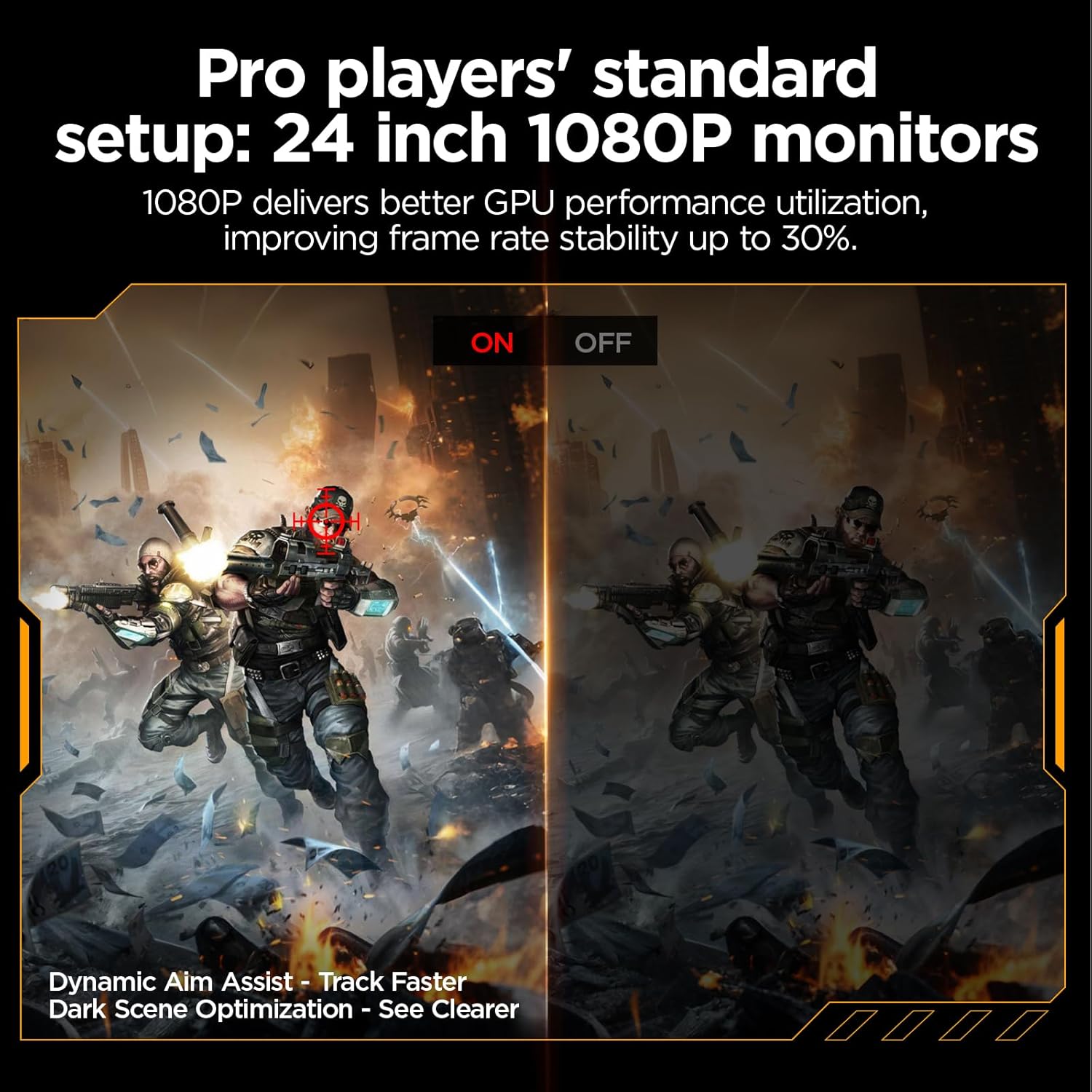 Gaming Monitor, 24" Fast IPS Computer Monitor, 200Hz FHD HDR400 Display, 1Ms PC Screen, 90% DCI-P3 Color Gamut, Adaptive Sync, Ultra Slim Frame, VESA Mountable, HDMI 2.0, DP 1.4, G2411P