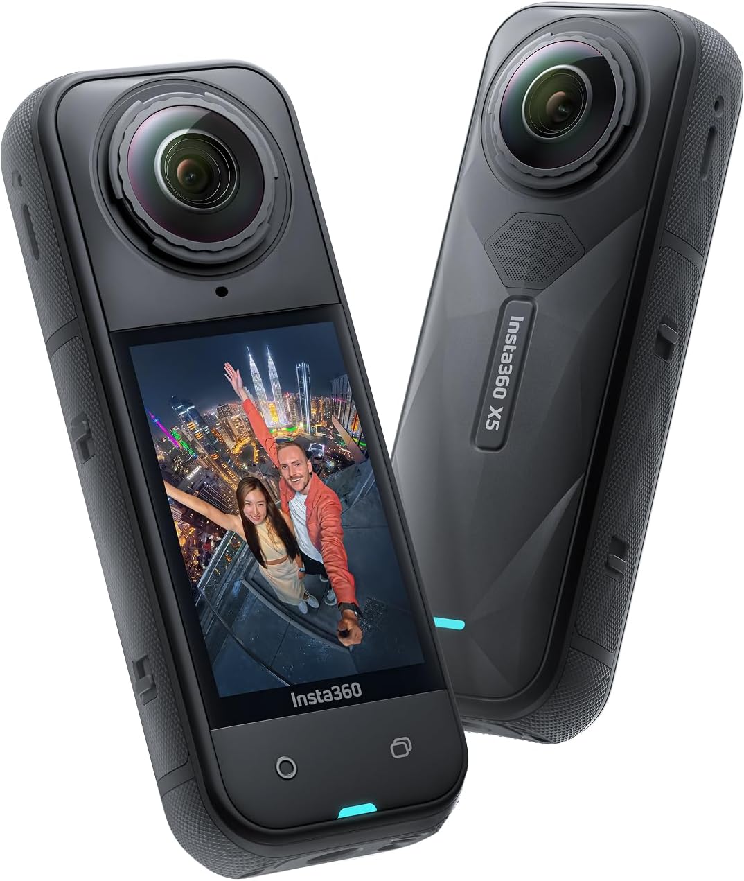X5 - Waterproof 8K 360° Action Camera, Leading Low Light, Invisible Selfie Stick Effect, Rugged and Replaceable Lens, 3-Hour Battery, Built-In Wind Guard, Stabilization, Triple AI Chip Design