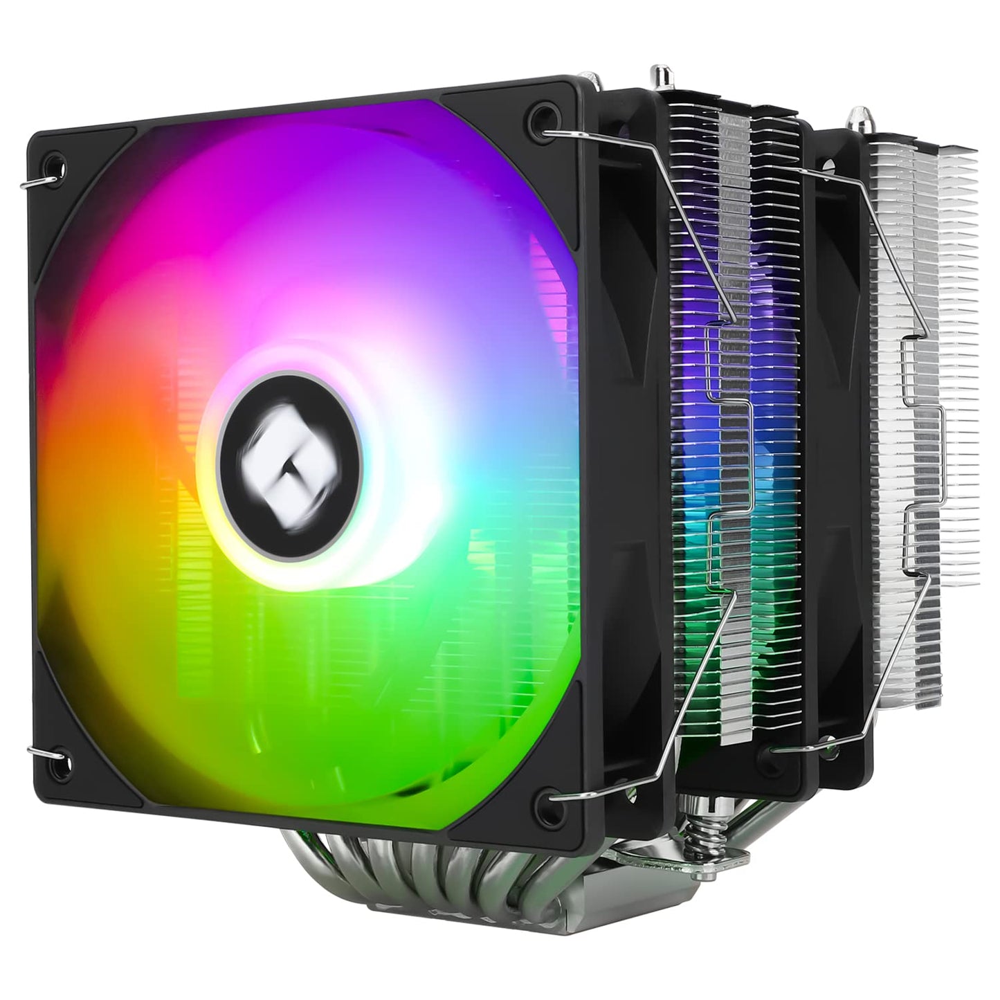 PS120SE ARGB CPU Air Cooler, 7 Heat Pipes CPU Cooler,Dual 120Mm TL-C12B-S V2 PWM Fan, AGHP 4.0 Technilogy, S-FDB Bearing, for AMD AM4 Am5/Intel 1700/1150/1151/1200, PC Cooler