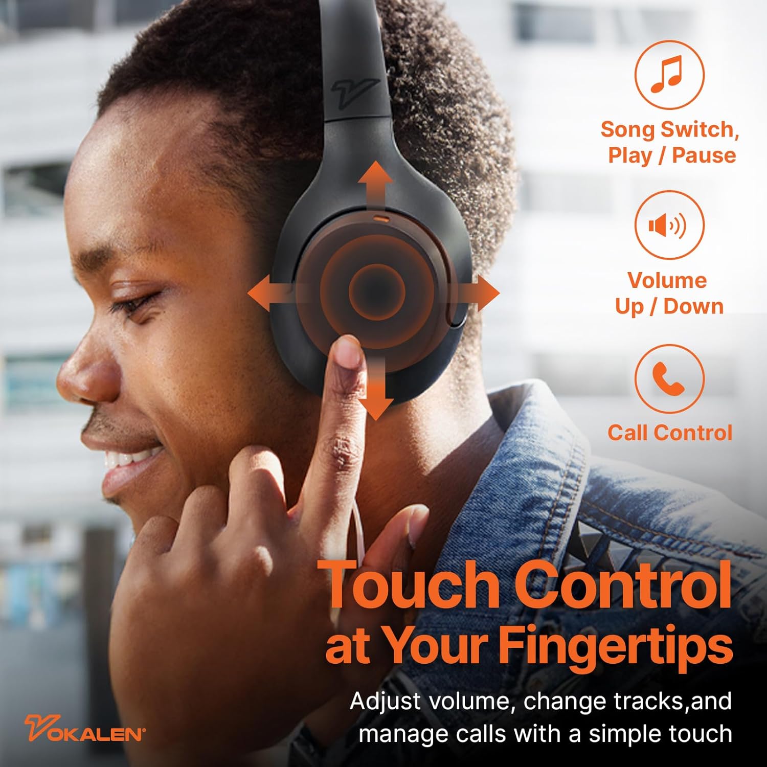 Hyper Pro Adaptive Active Noise Cancelling Headphones, Wireless Bluetooth over Ear Headphones with Mic, 60H Playtime, Comfort Mesh Ear Cushions, Deep Bass Hi-Res Audio, Custom EQ (Black)