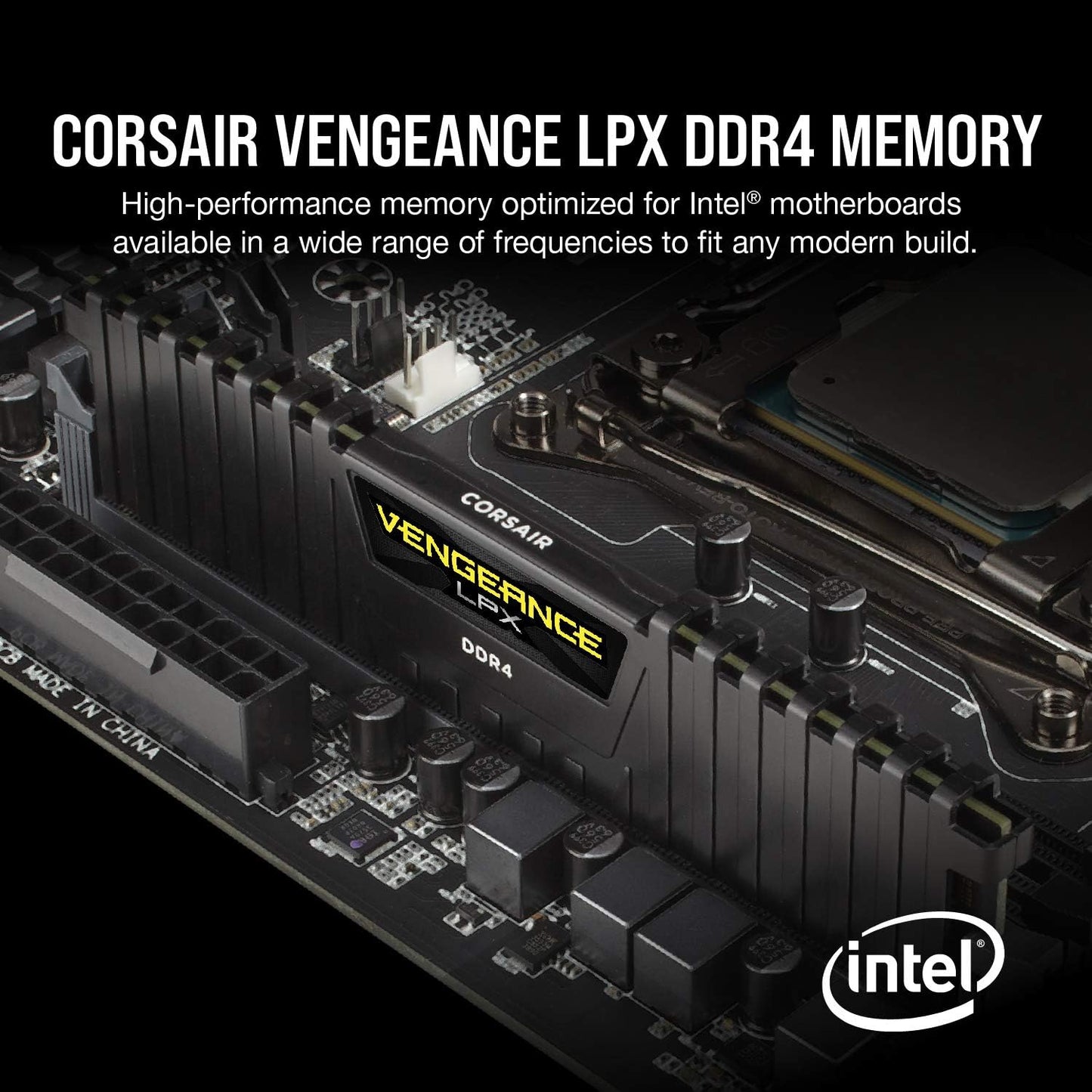 VENGEANCE LPX DDR4 RAM 32GB (2X16Gb) 3200Mhz CL16-20-20-38 1.35V Intel AMD Desktop Computer Memory - Black (CMK32GX4M2E3200C16)