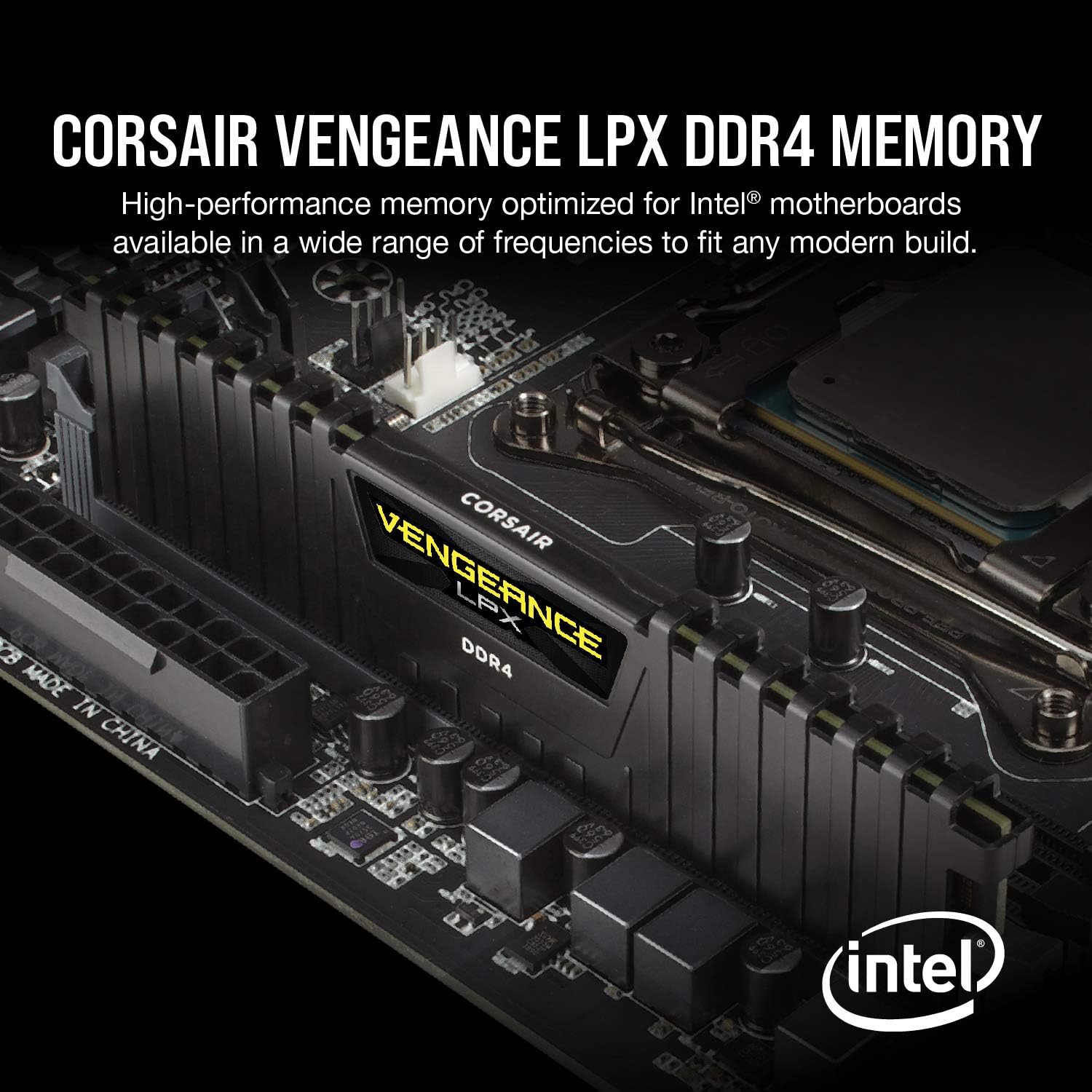 VENGEANCE LPX DDR4 RAM 32GB (2X16Gb) 3200Mhz CL16-20-20-38 1.35V Intel AMD Desktop Computer Memory - Black (CMK32GX4M2E3200C16)