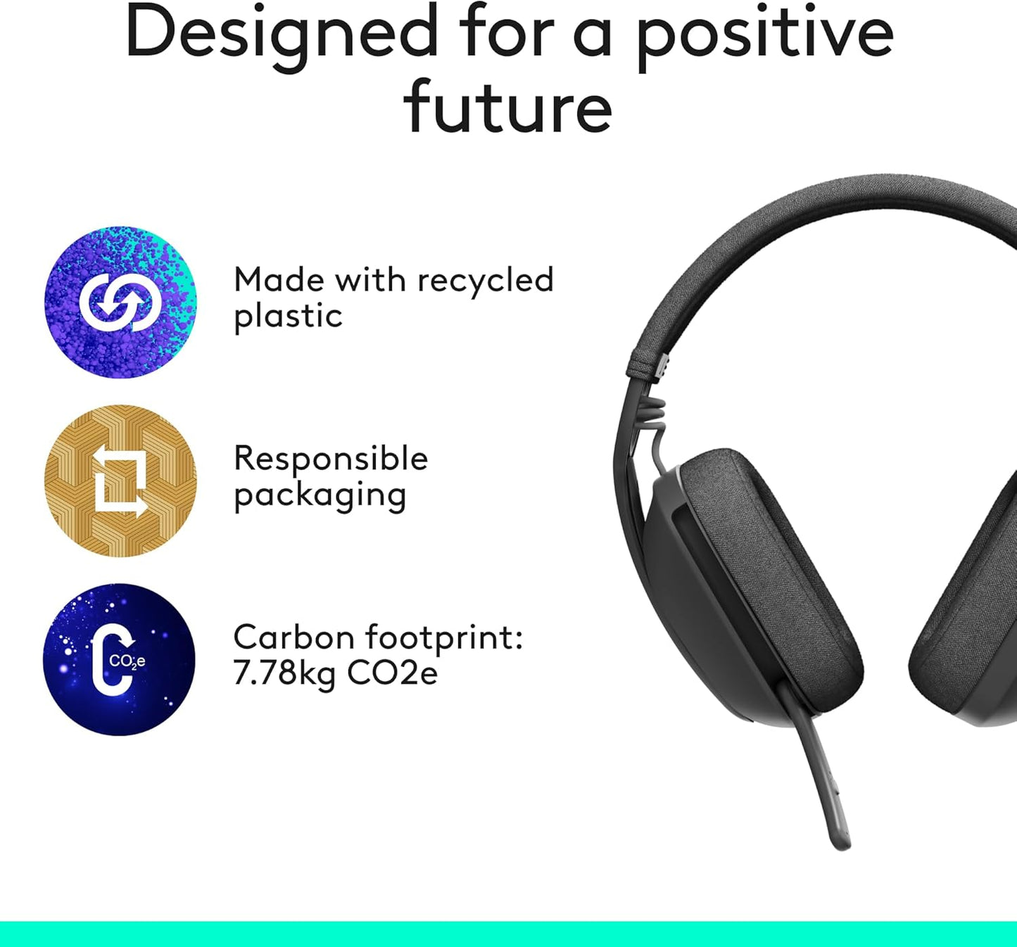 Zone Vibe 100 Lightweight Wireless over Ear Headphones with Noise Canceling Microphone, Advanced Multipoint Bluetooth Headset, Works with Teams, Google Meet, Zoom, Mac/Pc - Graphite