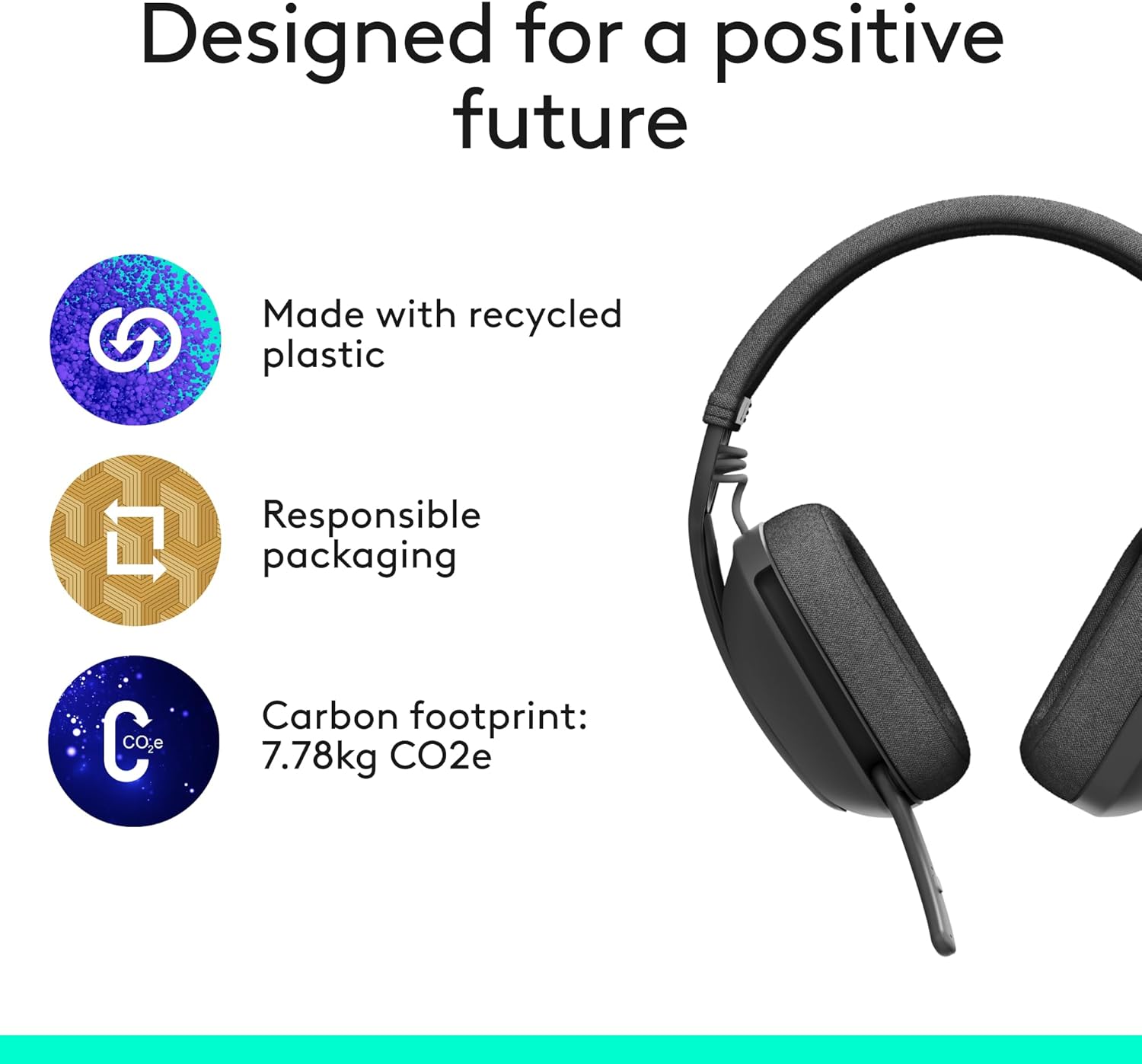 Zone Vibe 100 Lightweight Wireless over Ear Headphones with Noise Canceling Microphone, Advanced Multipoint Bluetooth Headset, Works with Teams, Google Meet, Zoom, Mac/Pc - Graphite