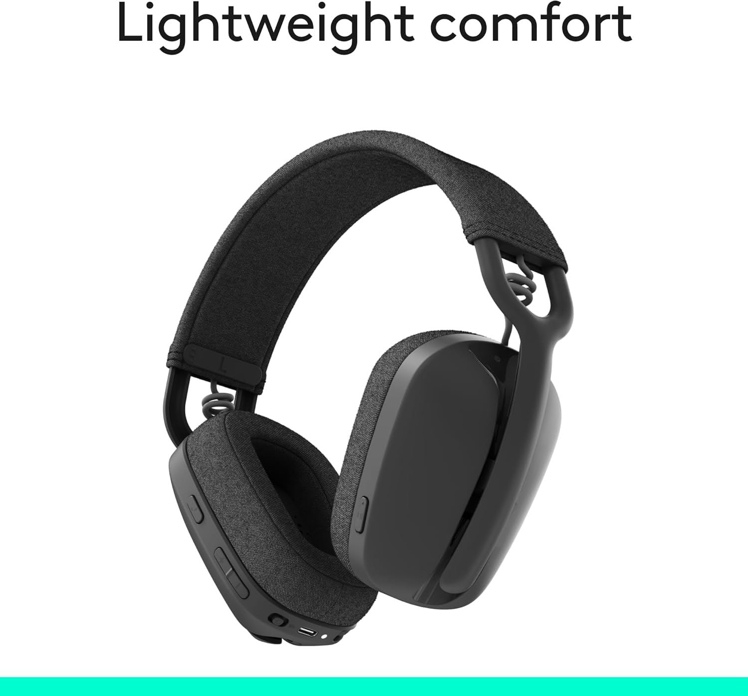 Zone Vibe 100 Lightweight Wireless over Ear Headphones with Noise Canceling Microphone, Advanced Multipoint Bluetooth Headset, Works with Teams, Google Meet, Zoom, Mac/Pc - Graphite