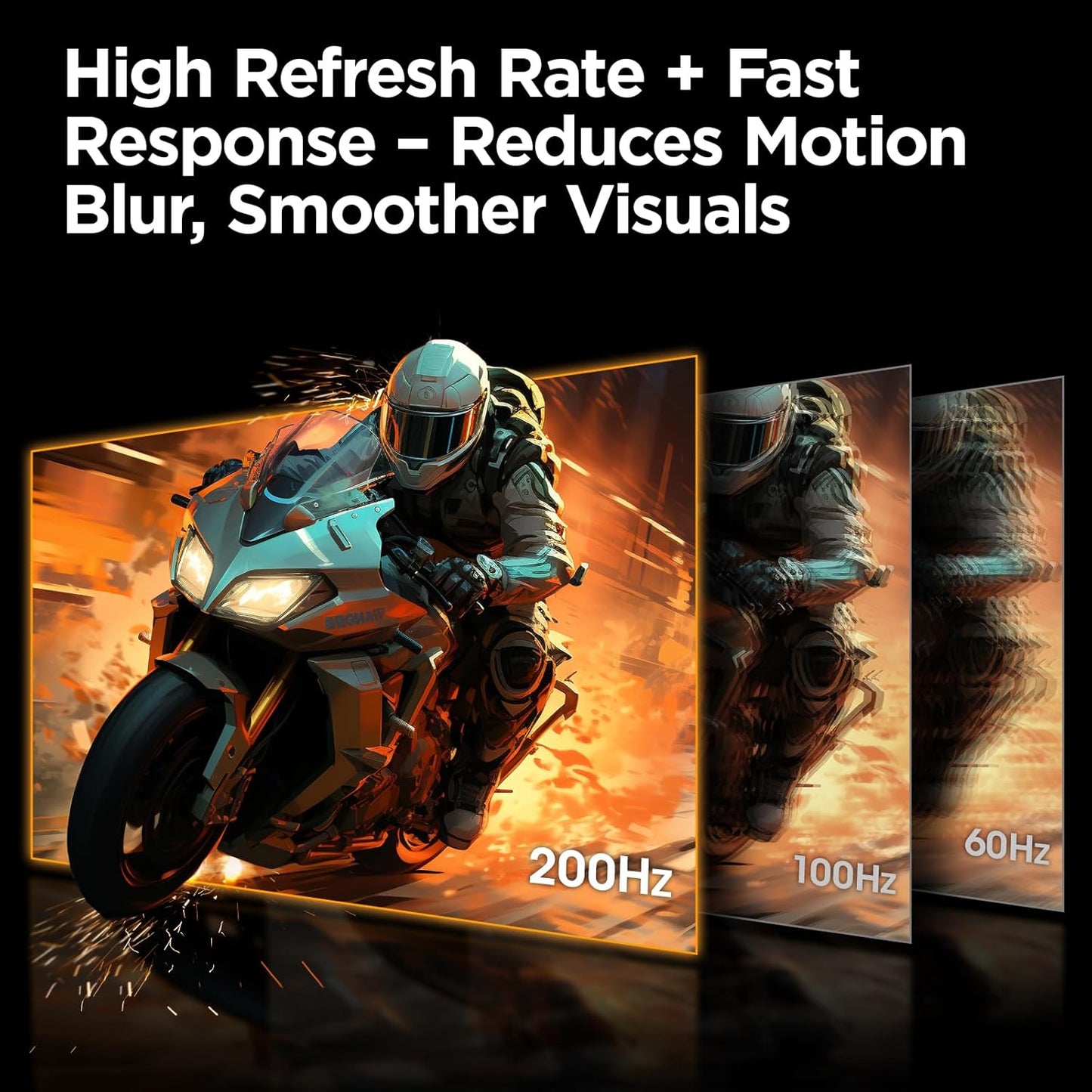 Gaming Monitor, 24" Fast IPS Computer Monitor, 200Hz FHD HDR400 Display, 1Ms PC Screen, 90% DCI-P3 Color Gamut, Adaptive Sync, Ultra Slim Frame, VESA Mountable, HDMI 2.0, DP 1.4, G2411P