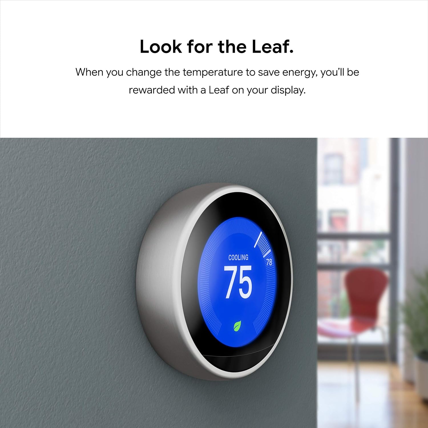 Nest Learning Thermostat - 3Rd Gen (2015) - Programmable Smart Thermostat for Home - Works with Alexa - Stainless Steel