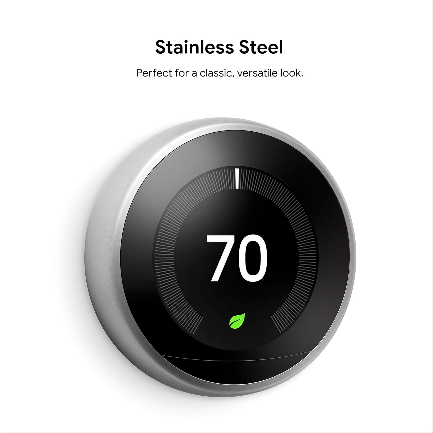 Nest Learning Thermostat - 3Rd Gen (2015) - Programmable Smart Thermostat for Home - Works with Alexa - Stainless Steel
