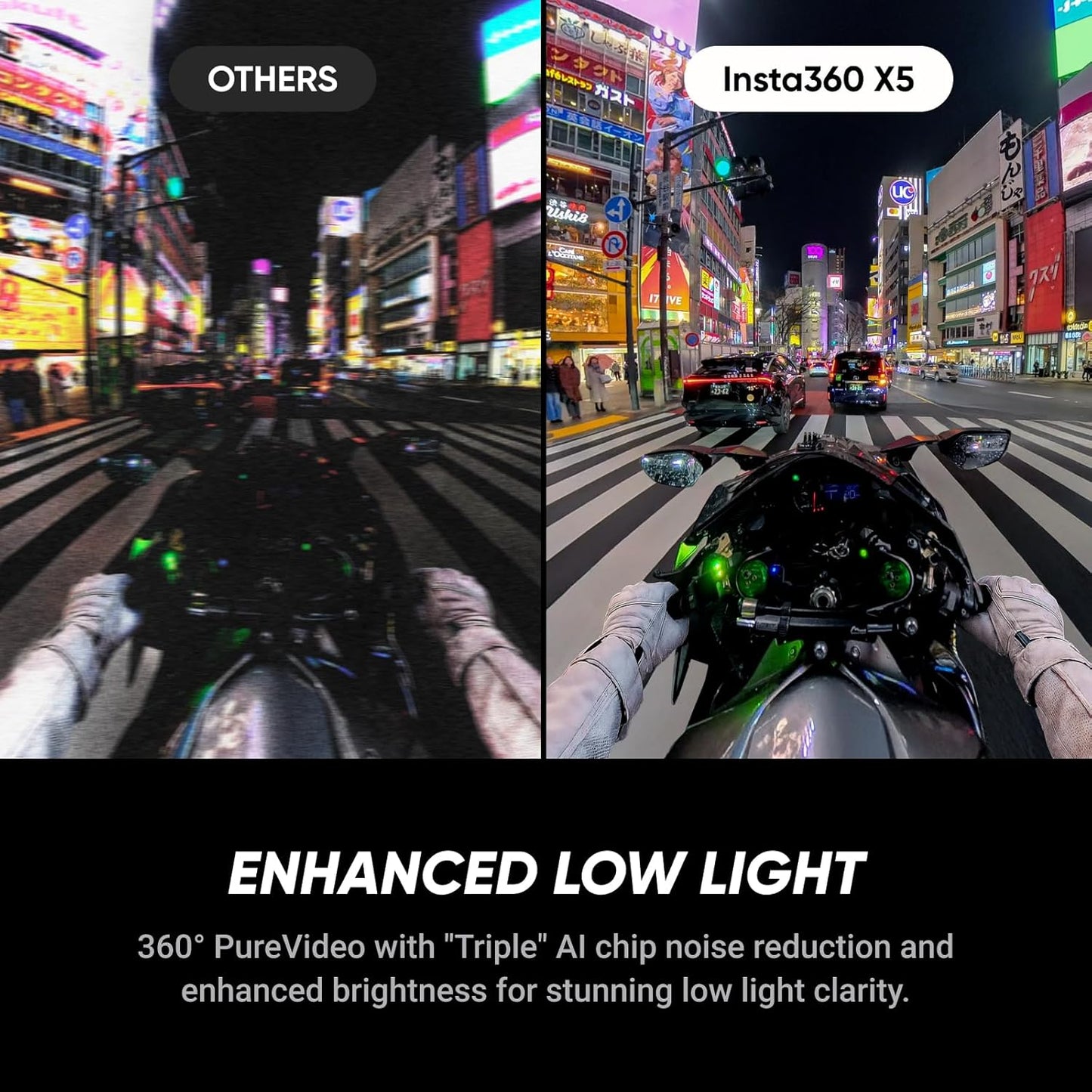 X5 - Waterproof 8K 360° Action Camera, Leading Low Light, Invisible Selfie Stick Effect, Rugged and Replaceable Lens, 3-Hour Battery, Built-In Wind Guard, Stabilization, Triple AI Chip Design