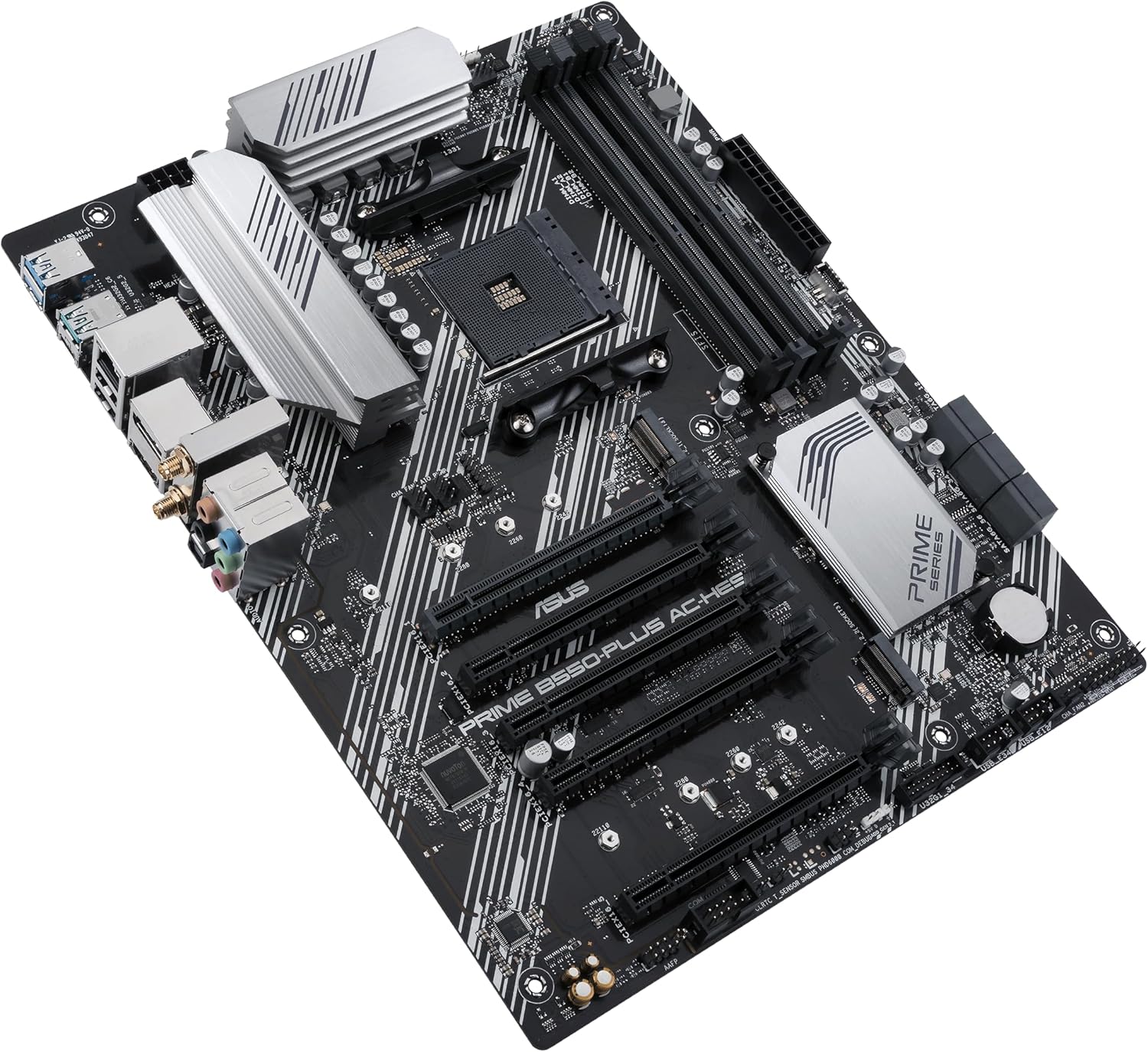 Prime B550-PLUS AC-HES AMD AM4 (3Rd Gen Ryzen) ATX Motherboard (Dual M.2, Pcie4.0, WIFI5, 1Gb Ethernet, SATA 6 Gbps, USB 3.2 Gen 2 Type-C, Front USB 3.2 Gen 1 Type-C and CEC Tier II Ready)