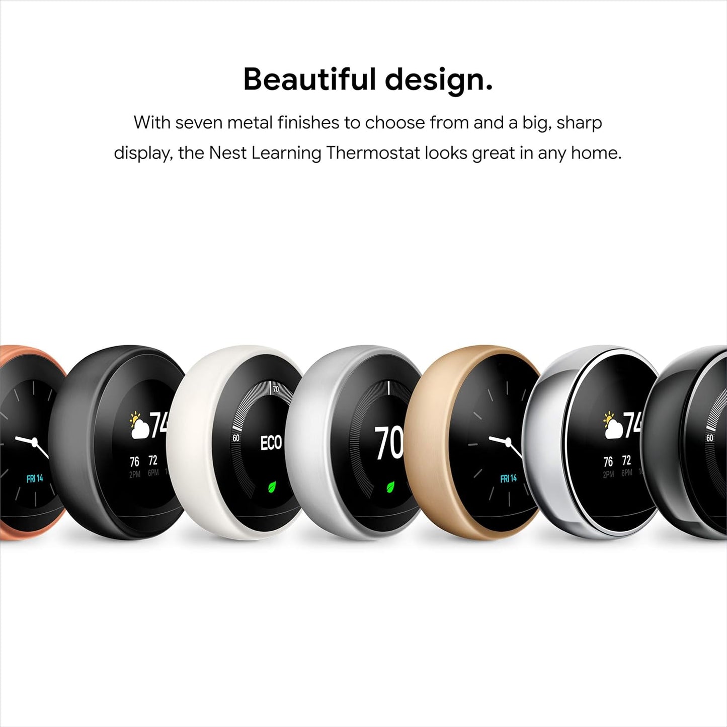Nest Learning Thermostat - 3Rd Gen (2015) - Programmable Smart Thermostat for Home - Works with Alexa - Stainless Steel