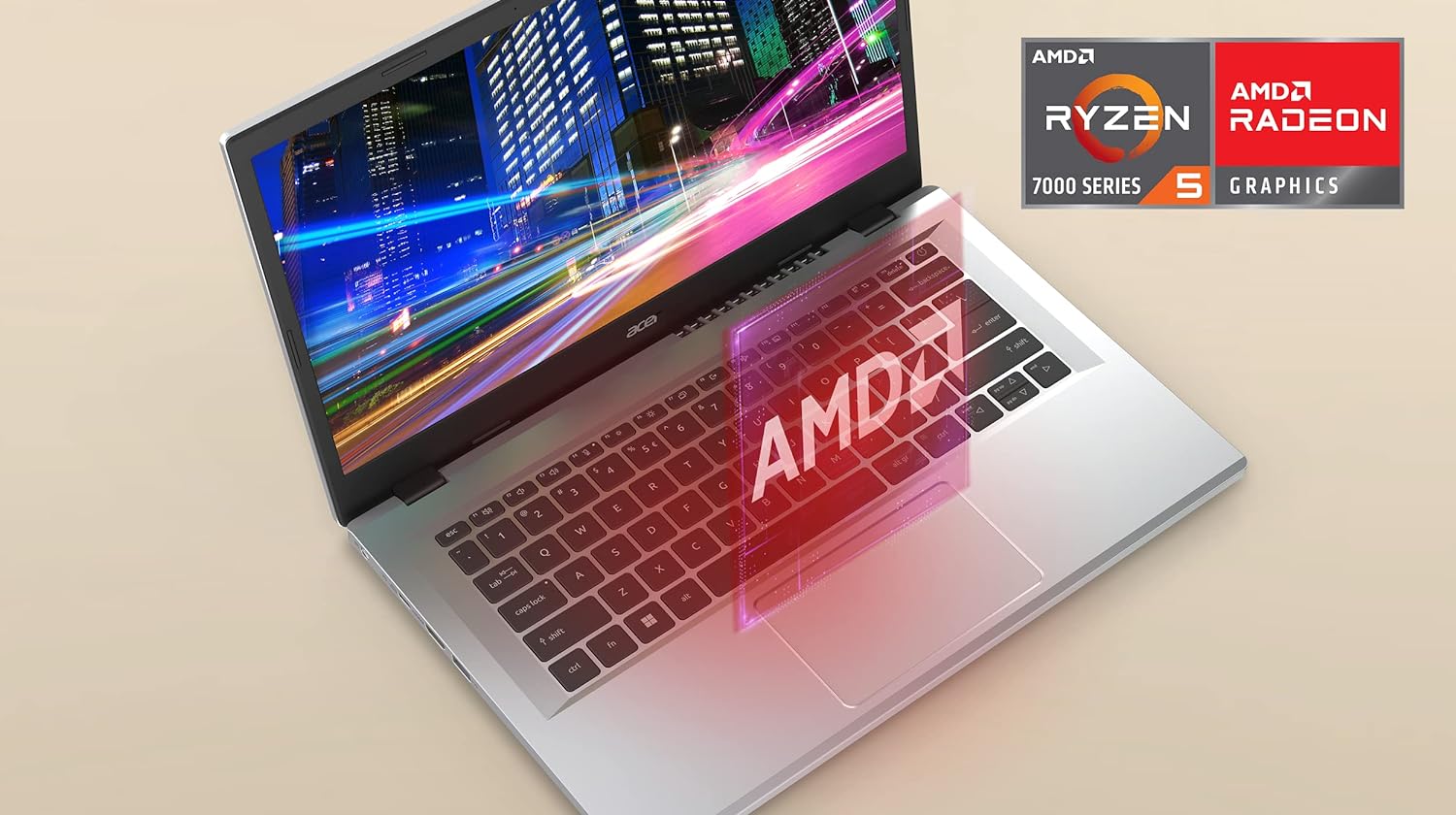 Aspire 3 A315-24PT-R0UX Slim Laptop, 15.6" Full HD IPS Touch Display, AMD Ryzen 5 7520U Quad-Core Processor, AMD Radeon Graphics, 16GB LPDDR5, 512GB Nvme SSD, Wi-Fi 6, Windows 11 Home