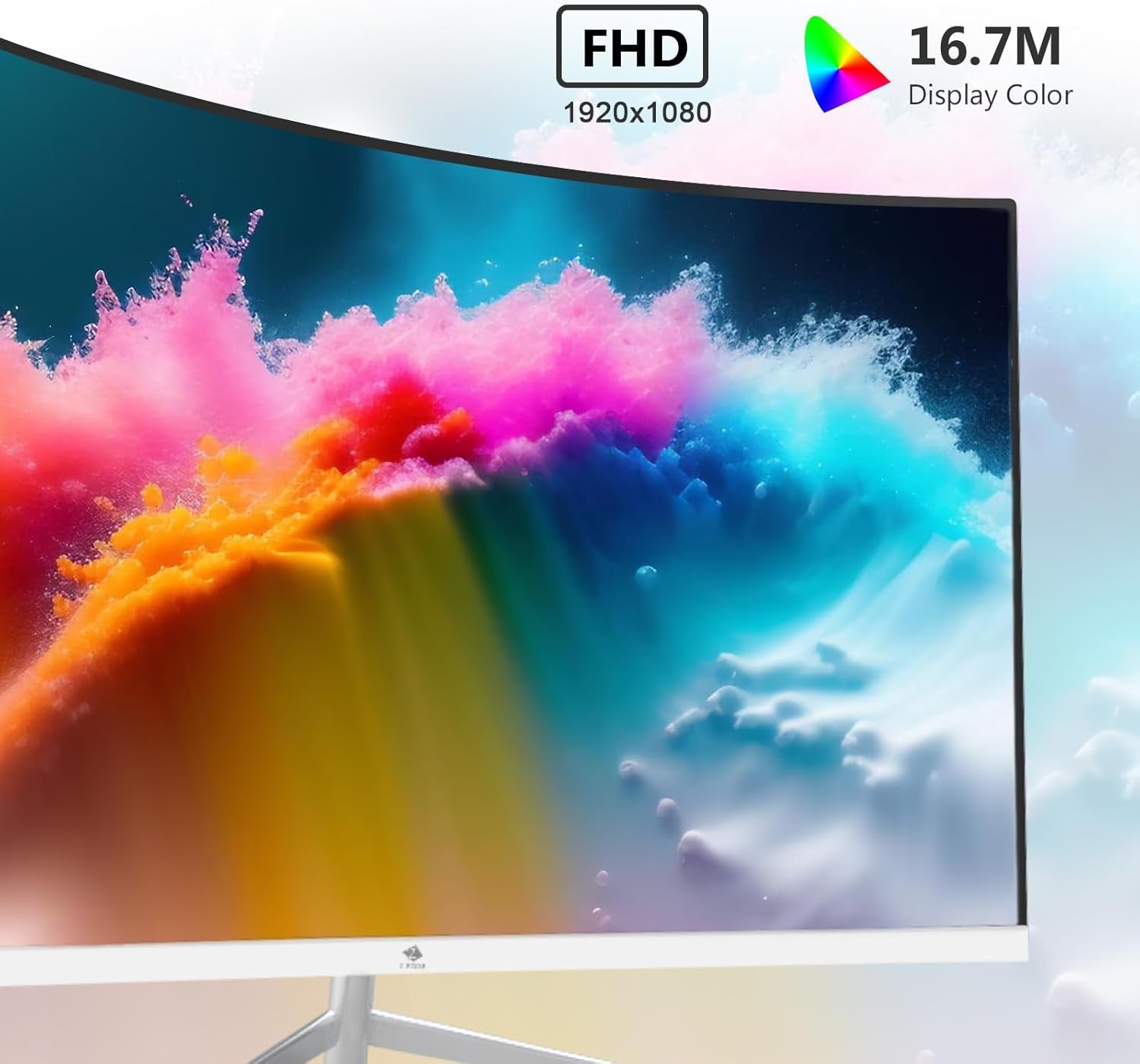 Z-Edge 24-Inch Curved Gaming Monitor, Full HD 1080P 1920X1080 LED Backlight Monitor, with 75Hz Refresh Rate and Eye-Care Technology, U24C 178° Wide View Angle, VGA+HDMI
