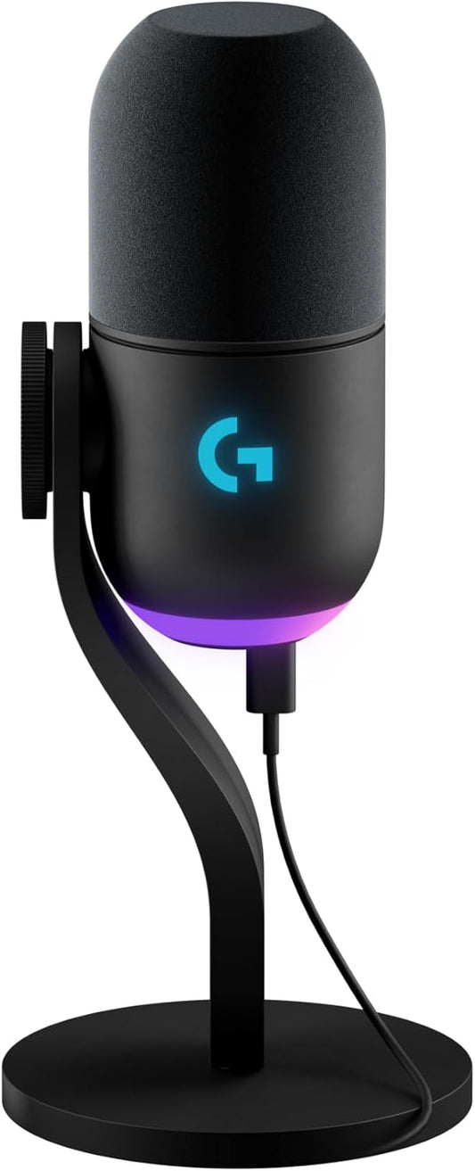 Yeti GX Dynamic RGB Gaming Microphone, Podcast Microphone with LIGHTSYNC, Blue VOICE, G HUB Control, USB Plug and Play - Black