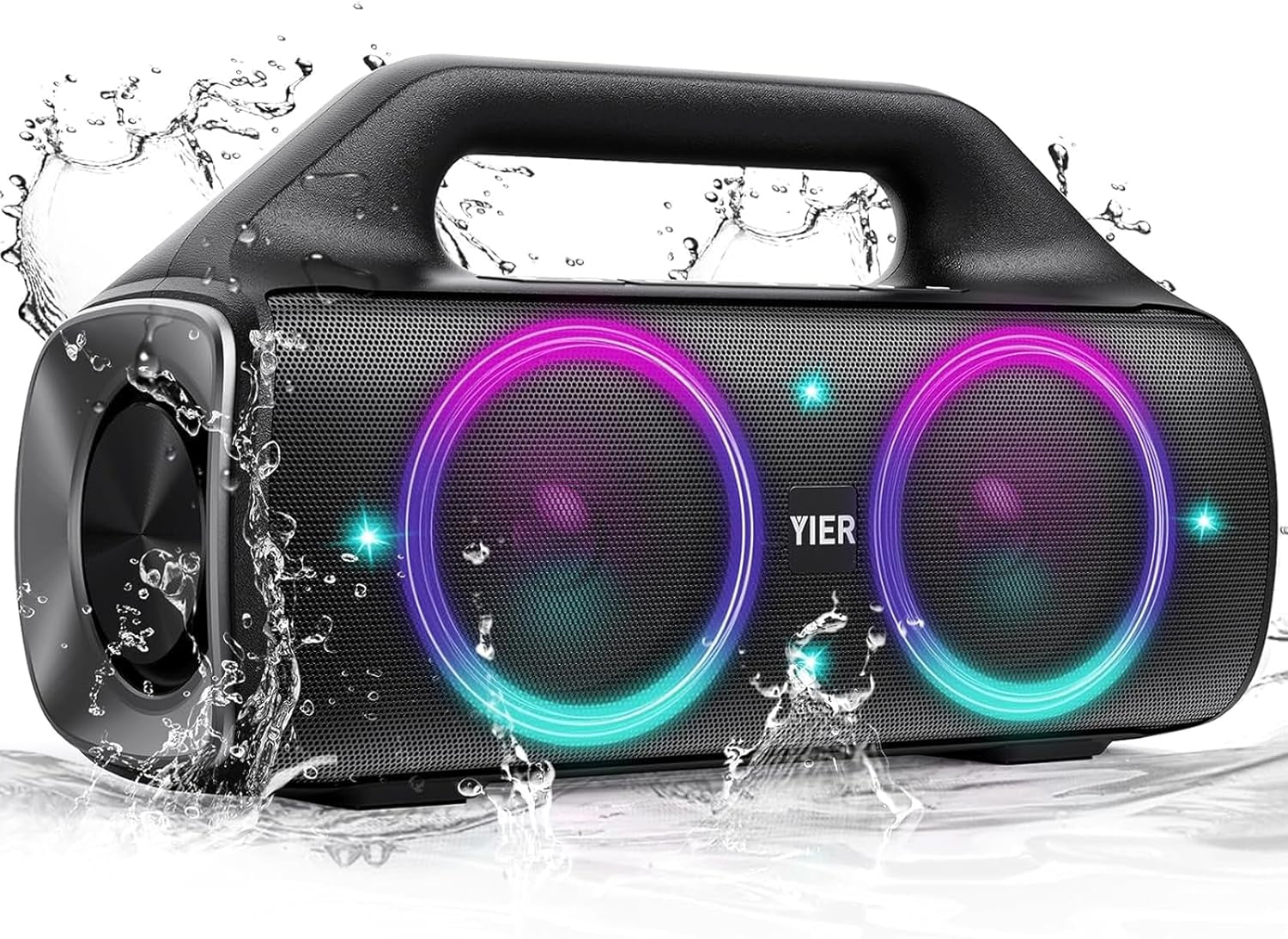 Powerful Portable Bluetooth Speaker with Deep Bass, IP67 Waterproof, TWS Stereo Pairing, Wireless Bluetooth 5.3, Ideal Speakers for Outdoor, Parties, Beach, Camping, and Travel